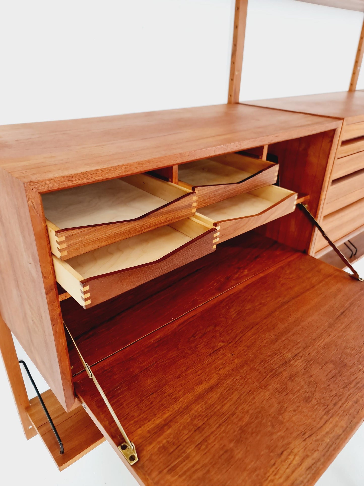 Mid century Danish Teak Wall Unit by Poul Cadovius for Cado, Denmark, 1960s