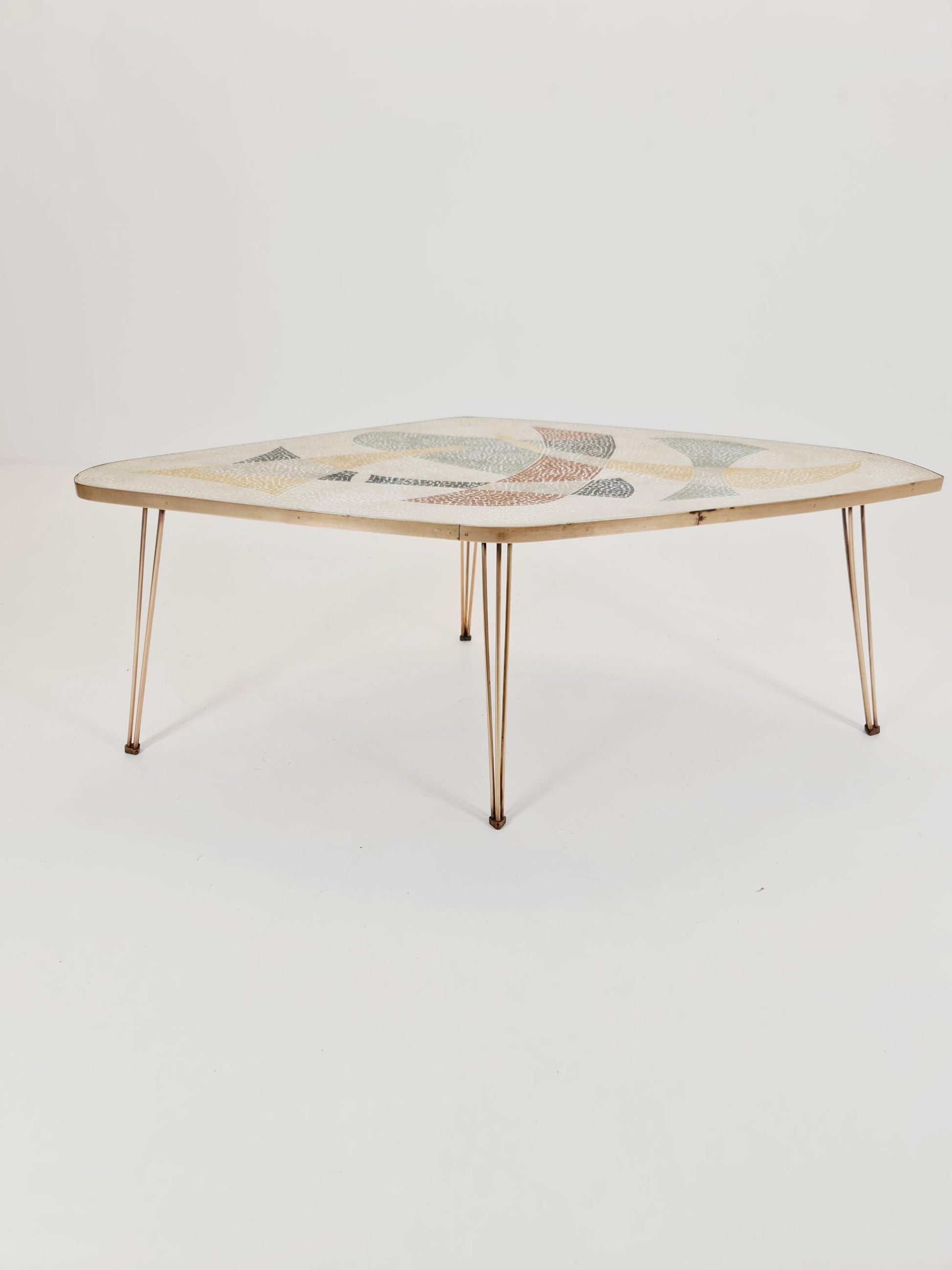 Rare vintage mosaic coffee table from the 60s,