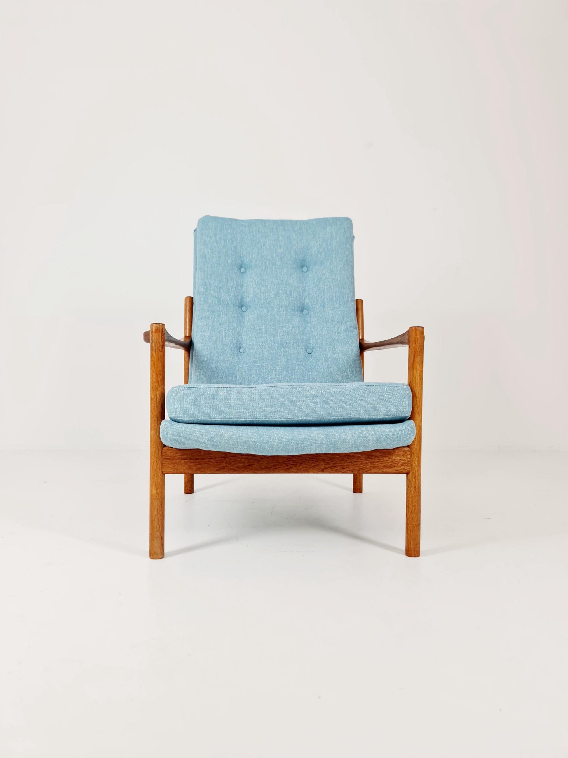 Mid Century Solid Teak lounge chair/ Easy chair , 1960s