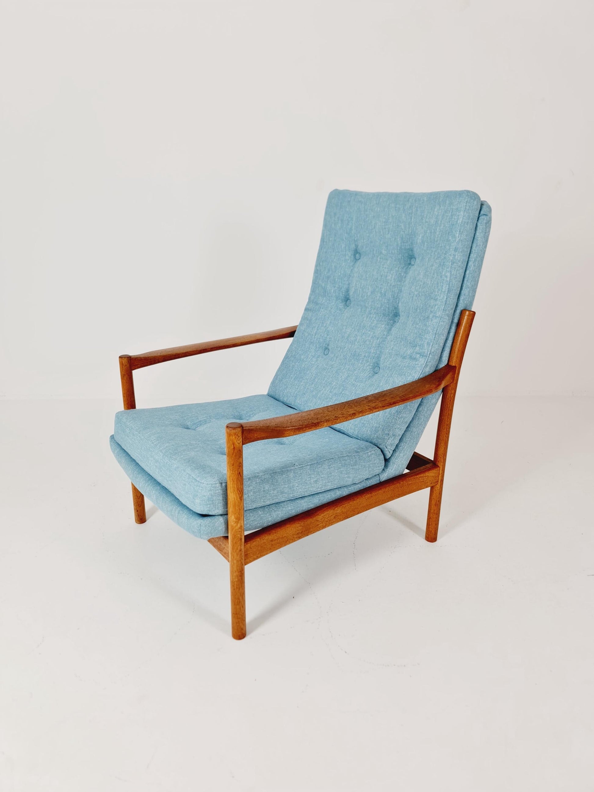 Mid Century Solid Teak lounge chair/ Easy chair , 1960s