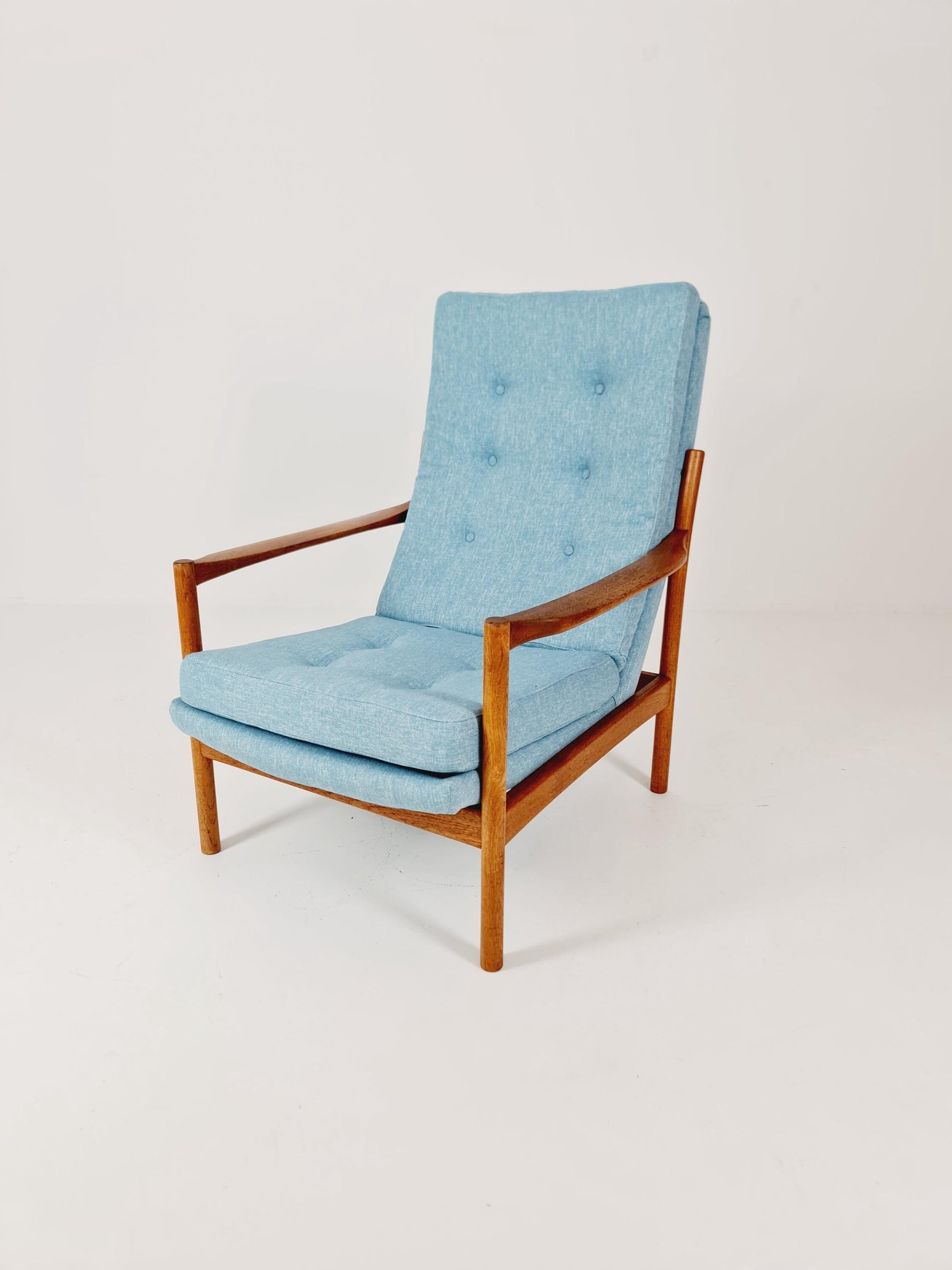 Mid Century Solid Teak lounge chair/ Easy chair , 1960s