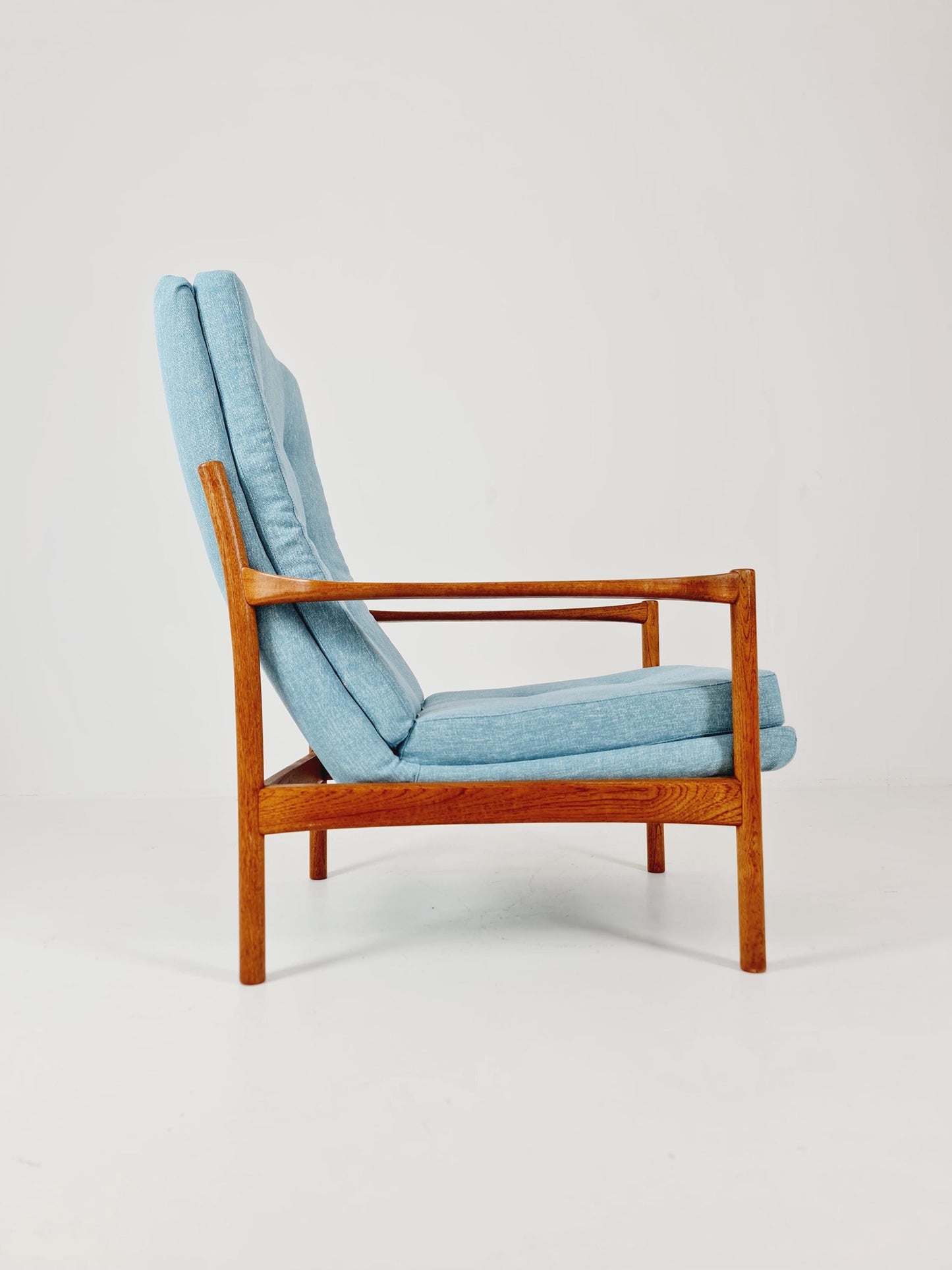 Mid Century Solid Teak lounge chair/ Easy chair , 1960s