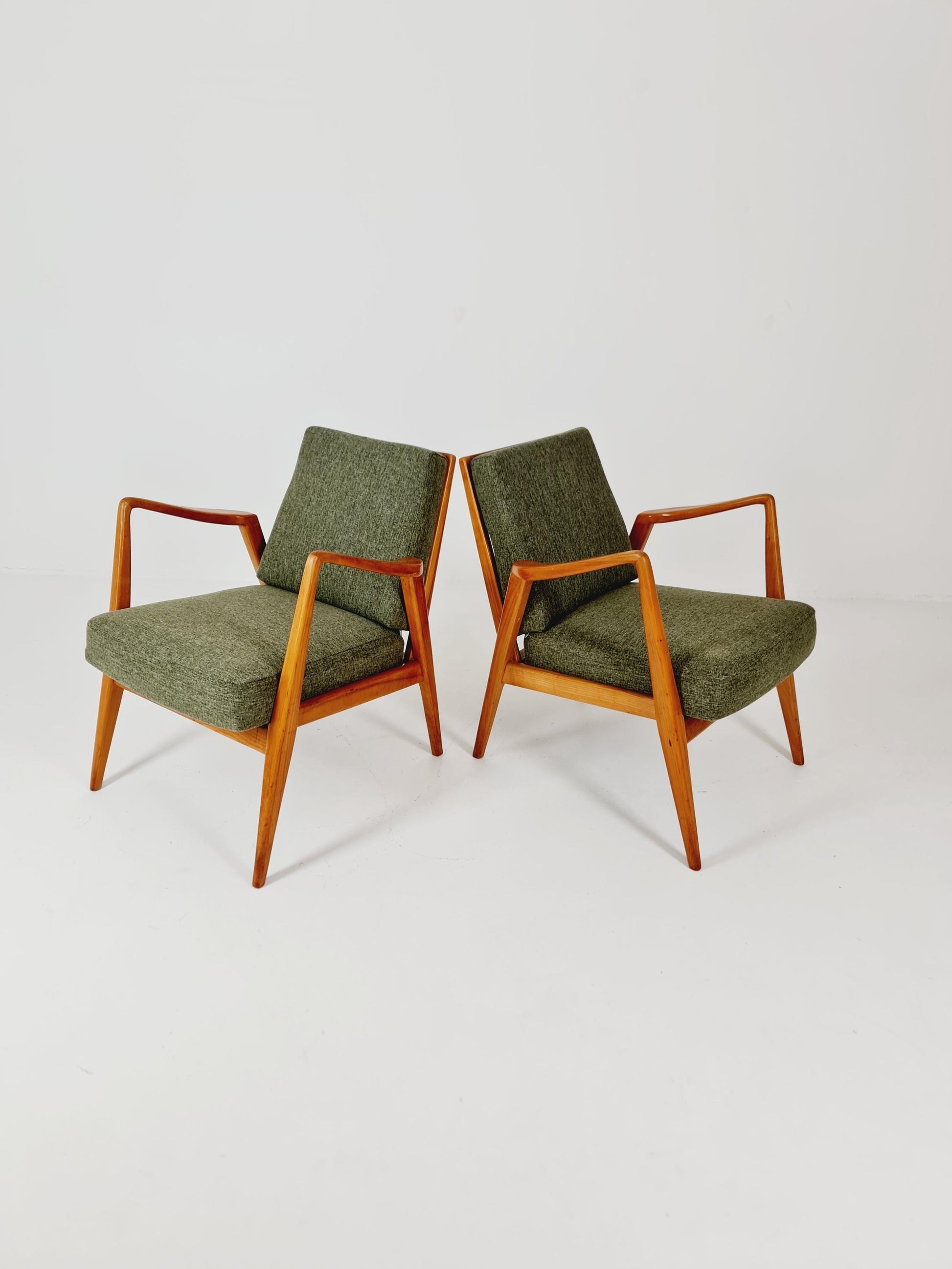Midcentury easy chairs by Walter Knoll for Knoll Antimott , Germany, 1960s, Set of 2