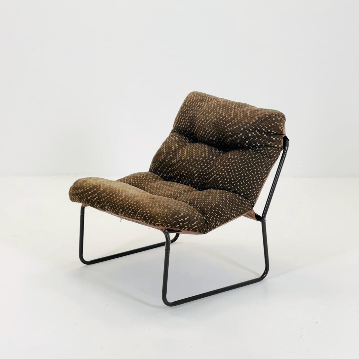 Mid-Century Pixi Lounge Chair by Gillis Lundgren for IKEA, 1970s – Retro Brown Chair with Tubular Frame