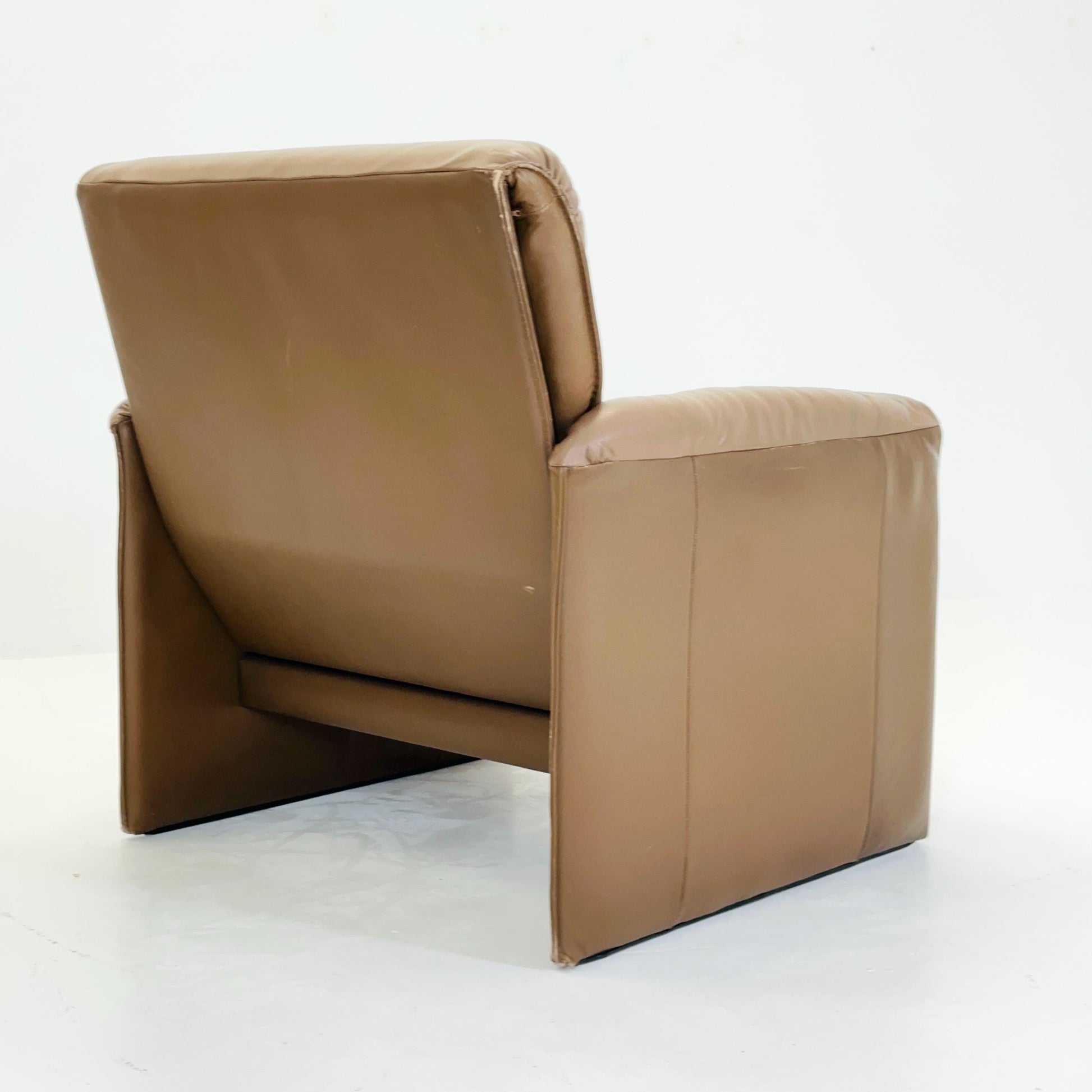 Mid Century Modern Bora Armchair in Cappuccino Leather by Alex Enthoven, for Leolux 1980s Netherlands