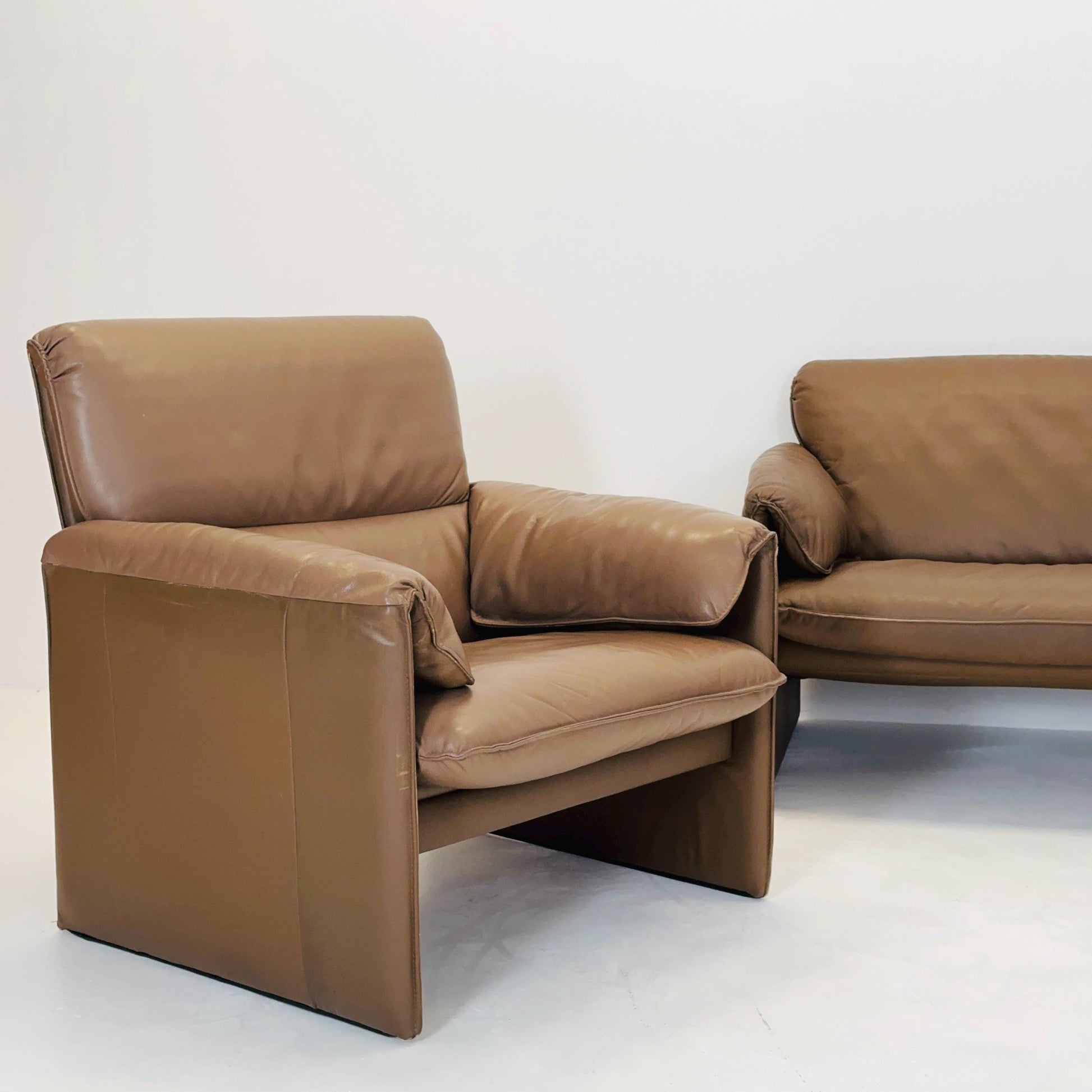 Mid Century Modern Bora Armchair in Cappuccino Leather by Alex Enthoven, for Leolux 1980s Netherlands