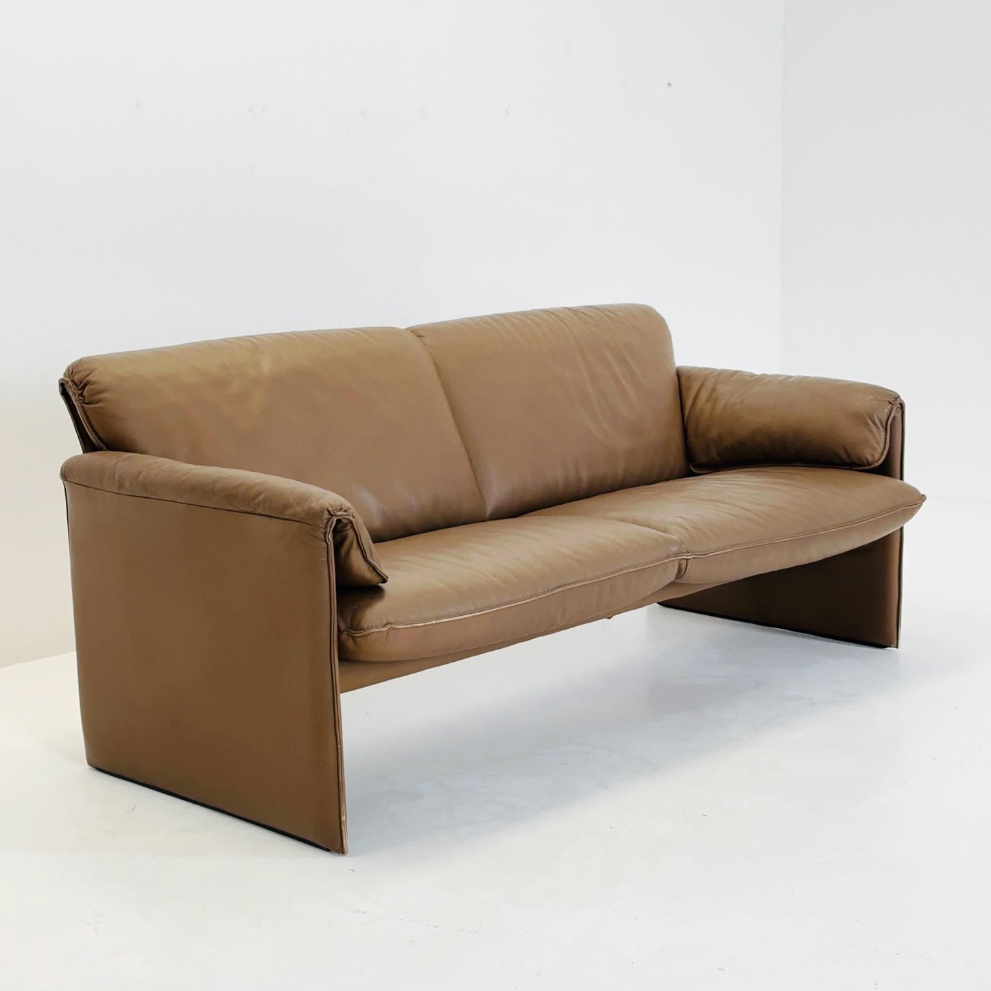 Mid Century Modern Bora 3- sofa set in Cappuccino Leather by Alex Enthoven, for Leolux 1980s Netherlands