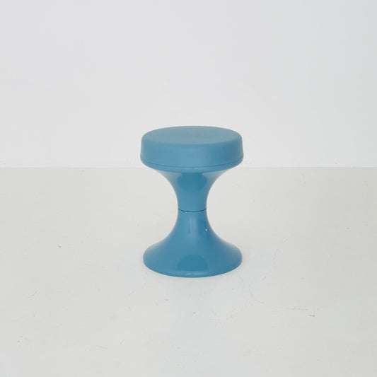 Space age blue stool by Isoklepa - space age blue stool - Tulip Stool - Vintage Plastic Stool - Germany, 1970s