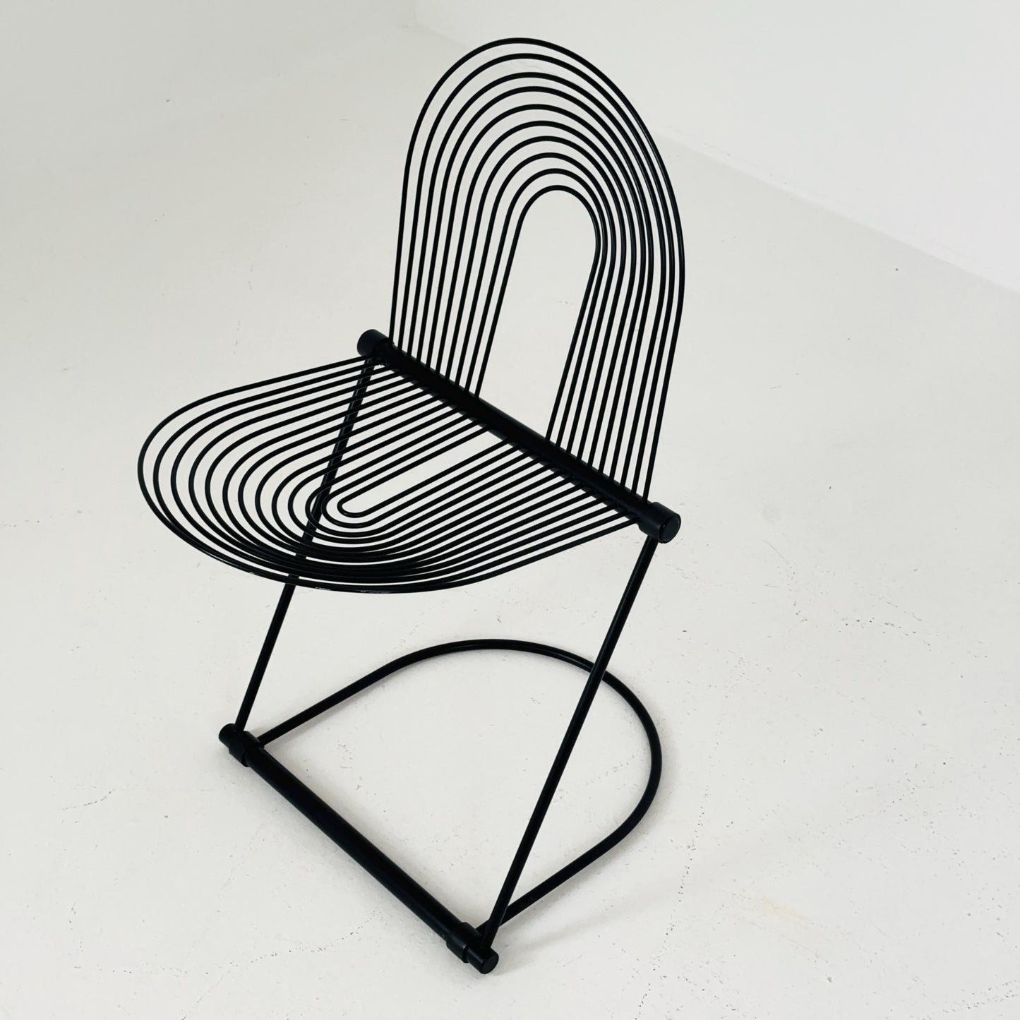 1 of 2 Mid century Postmodern Cantilever Swing Chairs by Herbert & Jutta Ohl for Lübke, Germamy 1980s