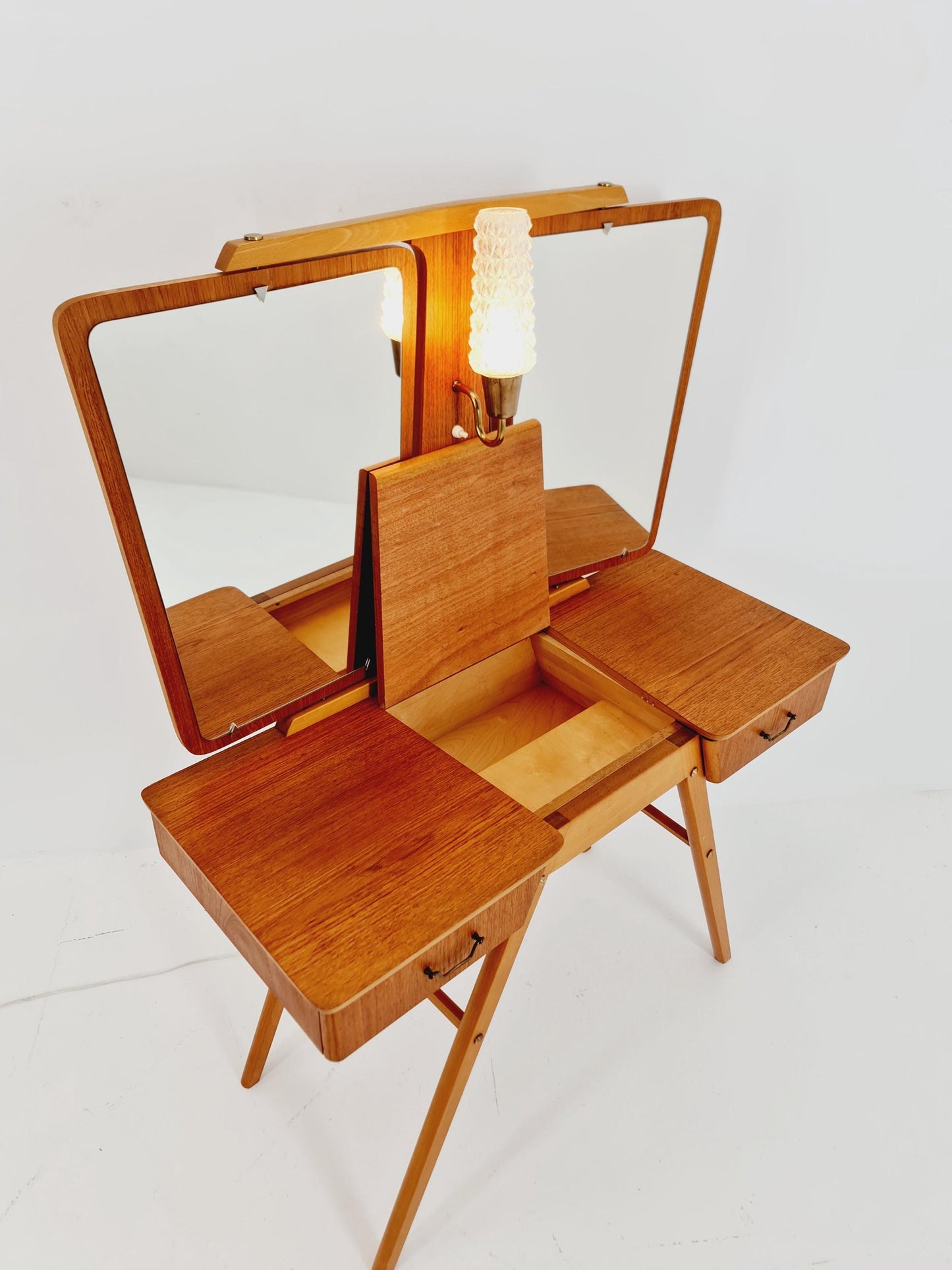 Mid Century Modern Danish Teak vanity table/ make up table by Svante Skogh, 1960s