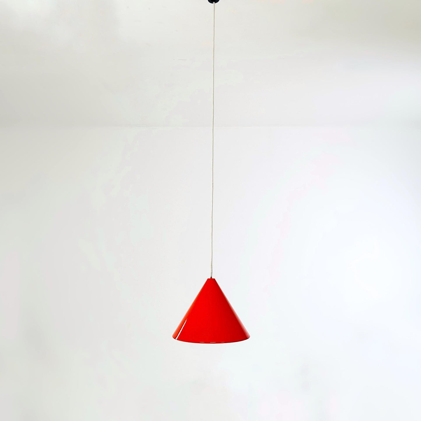 Rare Mid Century Arne Jacobsen Orange Corn Pendant Billiard Lamp for Louis Poulsen, 1960s Denmark