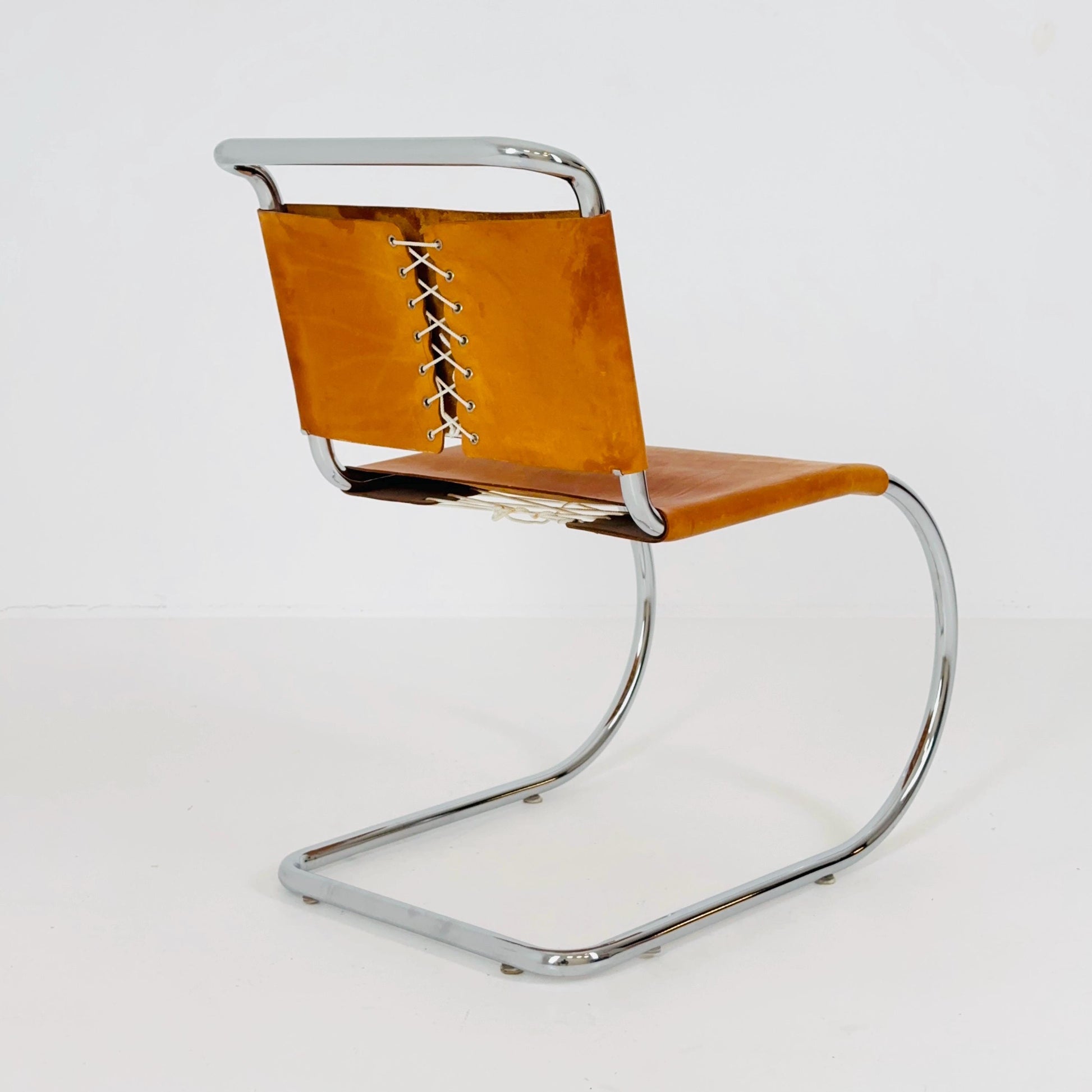 1 of 8 Bauhaus Mid-Century Modern Mies van der Rohe MR 10 Chair , 1980s Italy
