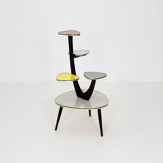 Rare Original Mid-Century German Plant Stand – 1960s Retro Flower Table Germany