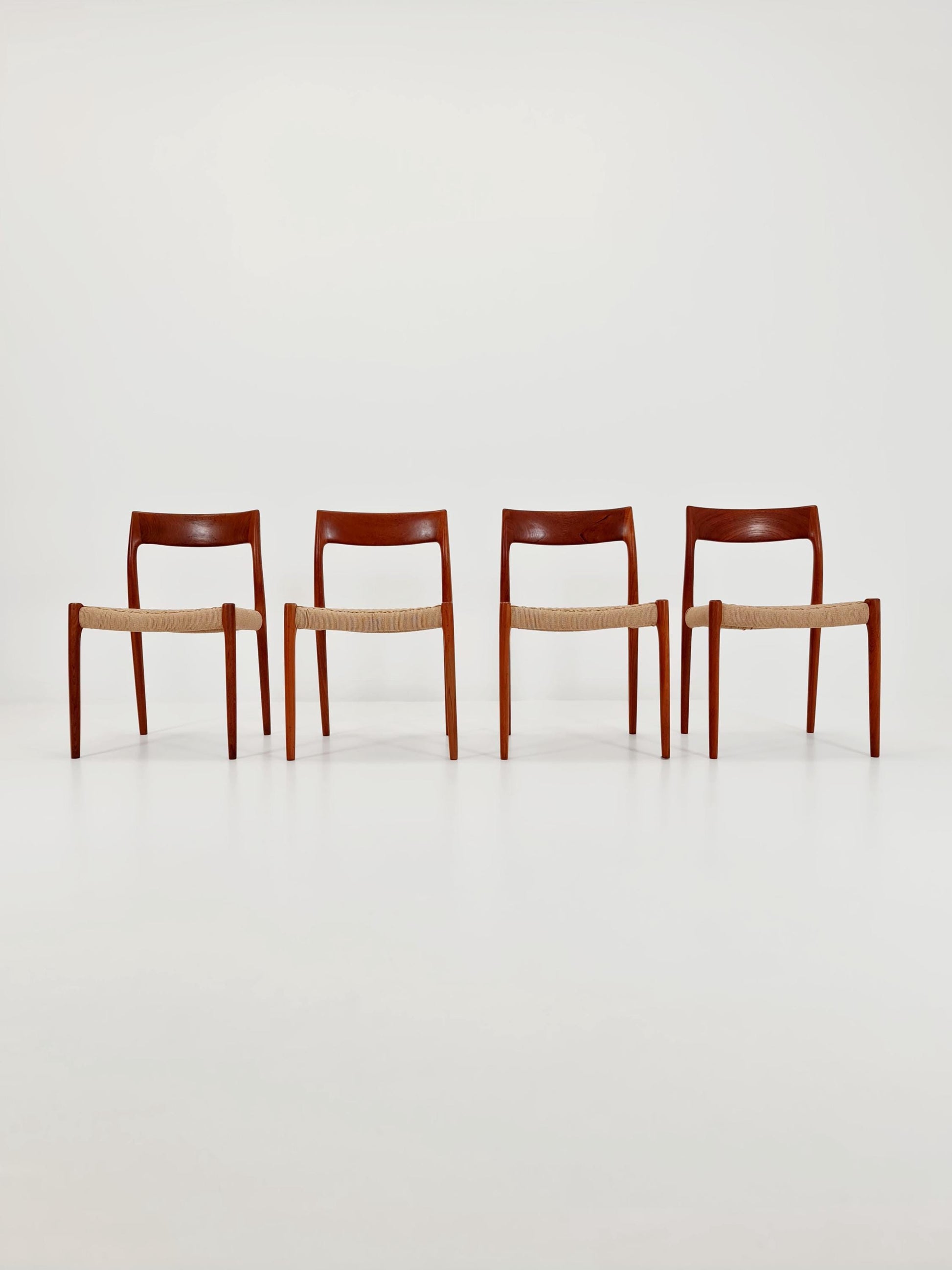 MidCentury Danish Teak Dining Chairs Niels O.Moller, 1960s, set of 4