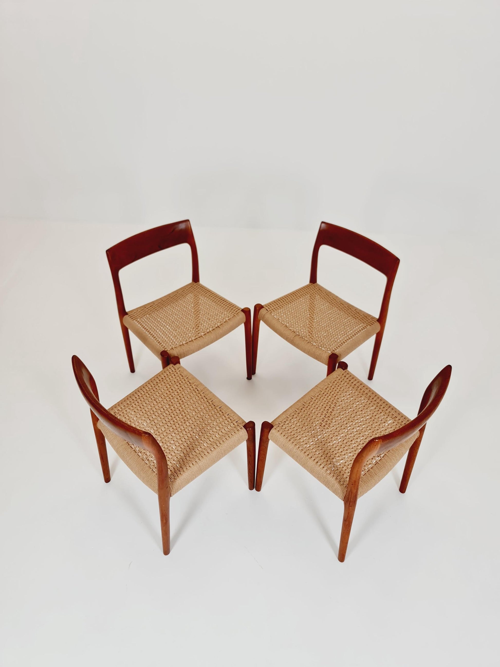 MidCentury Danish Teak Dining Chairs Niels O.Moller, 1960s, set of 4