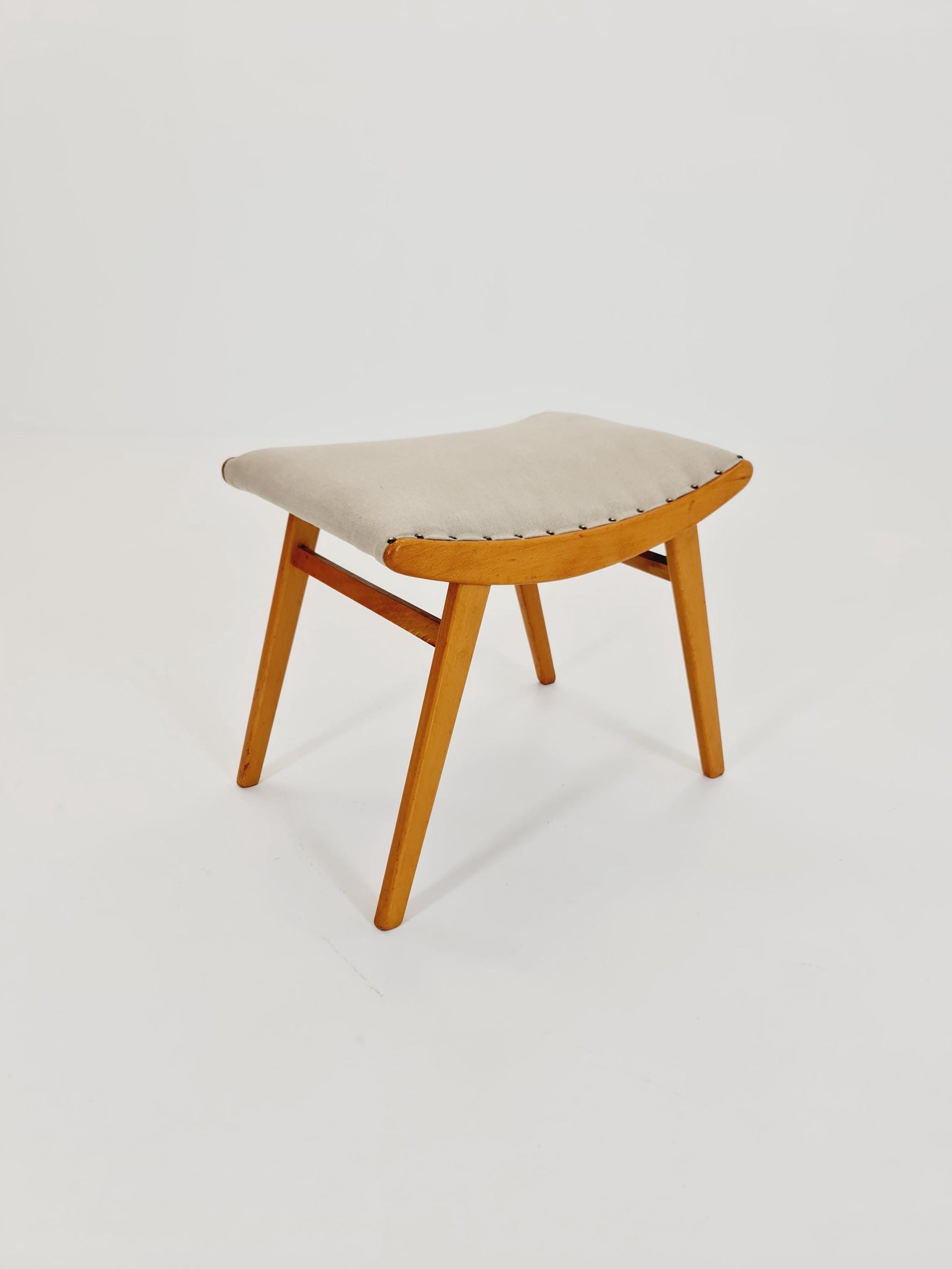 Mid century modern German ottoman/footstool make up stool from the 50s