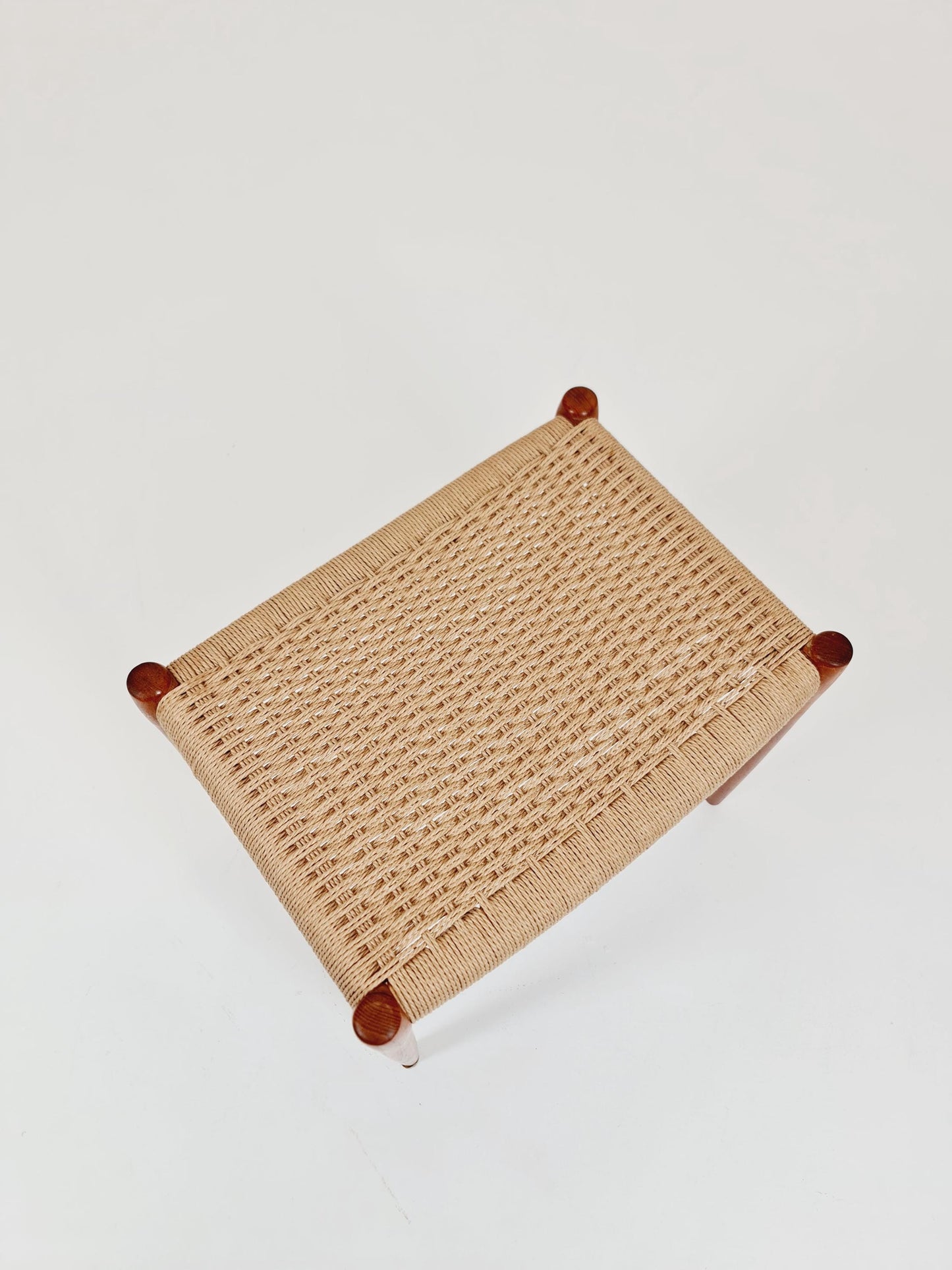 Vintage Danish teak dining stool ottoman by Niels Otto Møller , 1960s