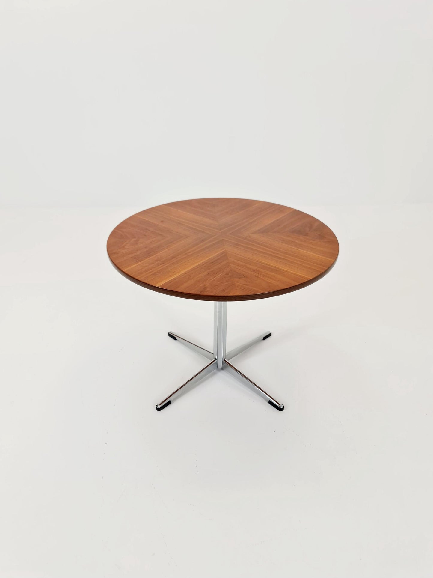 vintage teak & chrome coffee table 1970s