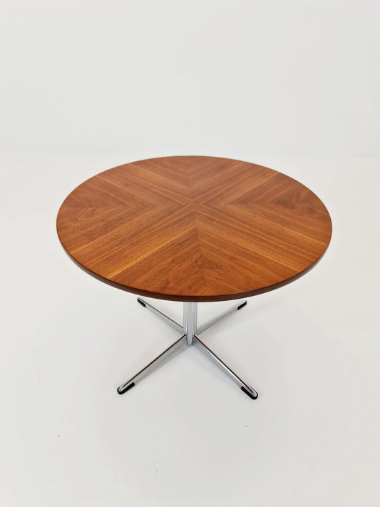 vintage teak & chrome coffee table 1970s