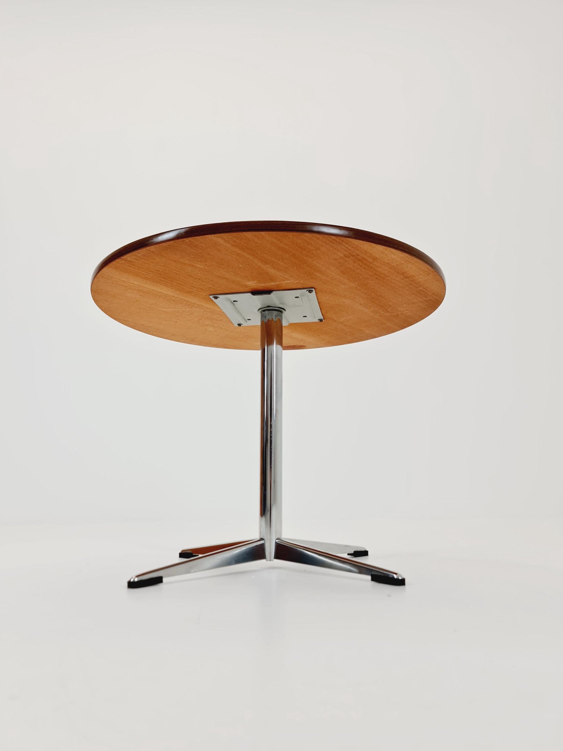 vintage teak & chrome coffee table 1970s