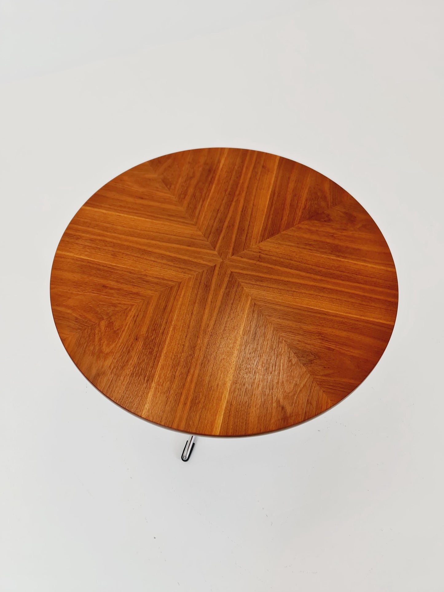 vintage teak & chrome coffee table 1970s