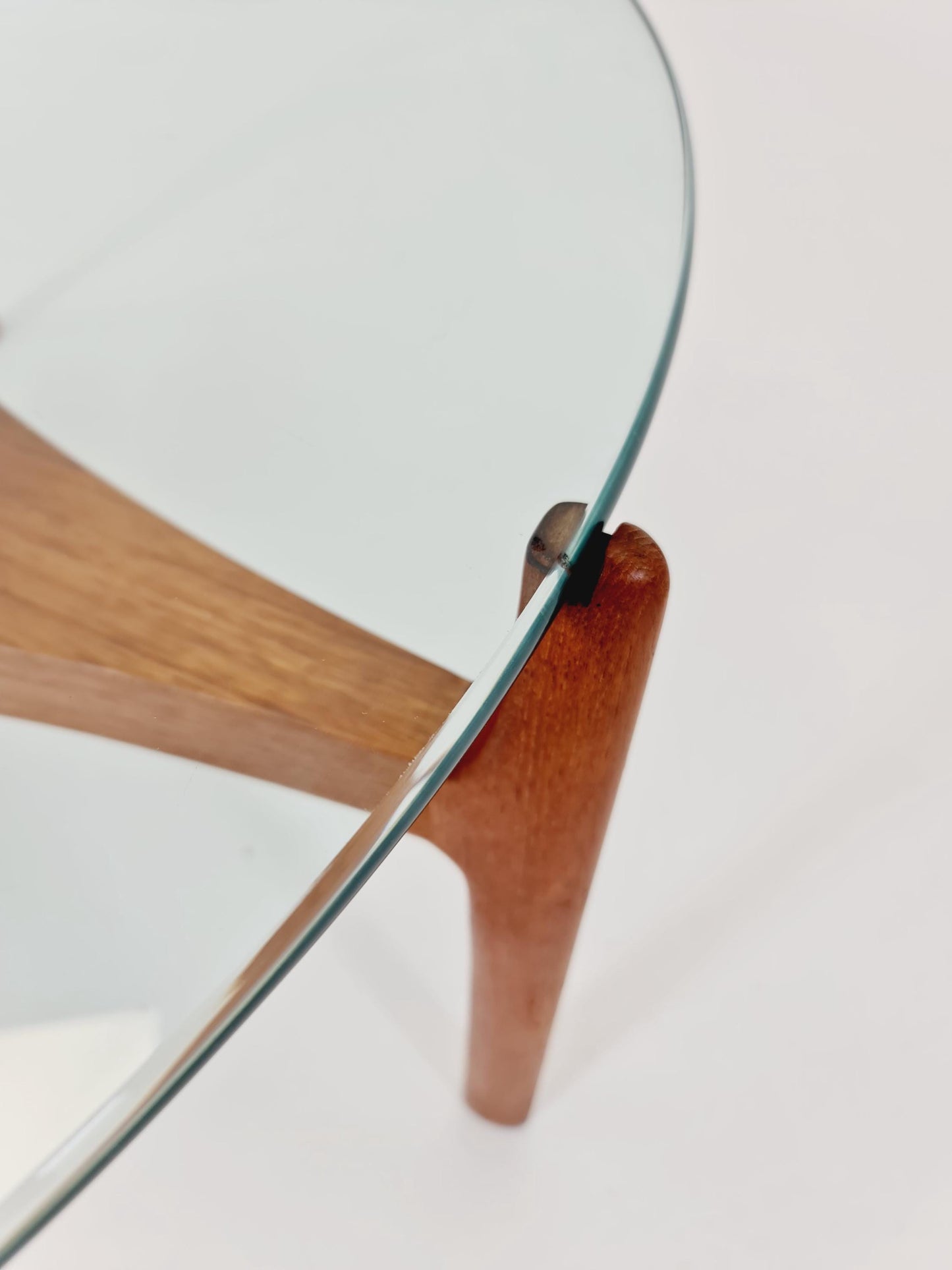 Vintage Teak and glass coffee table By Sven Ellekaer for christian Linneberg 1960s