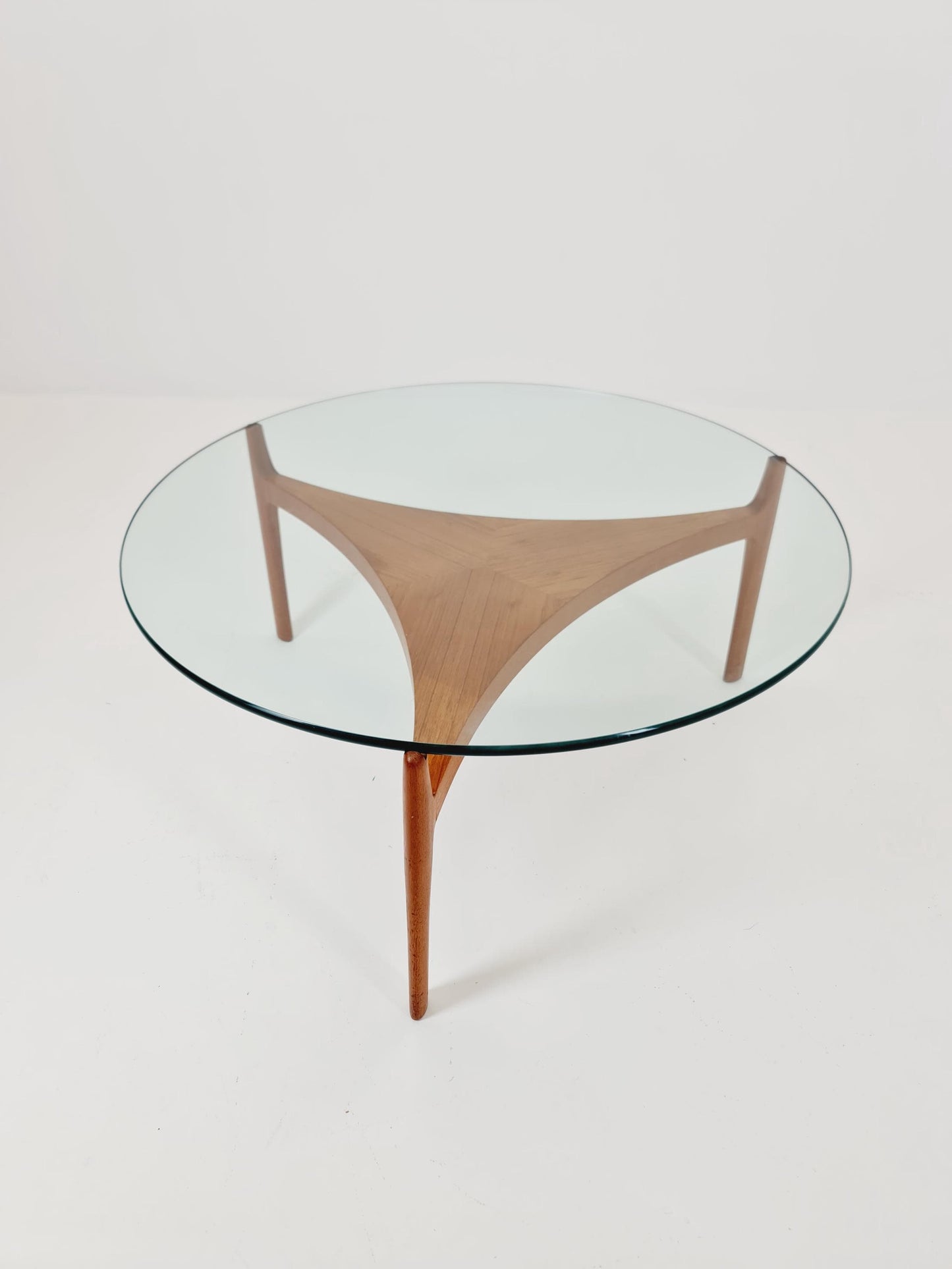 Vintage Teak and glass coffee table By Sven Ellekaer for christian Linneberg 1960s