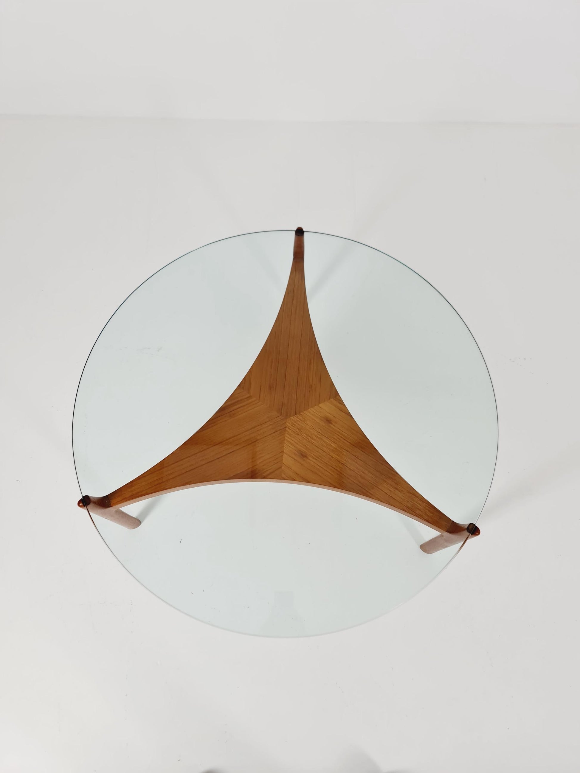 Vintage Teak and glass coffee table By Sven Ellekaer for christian Linneberg 1960s