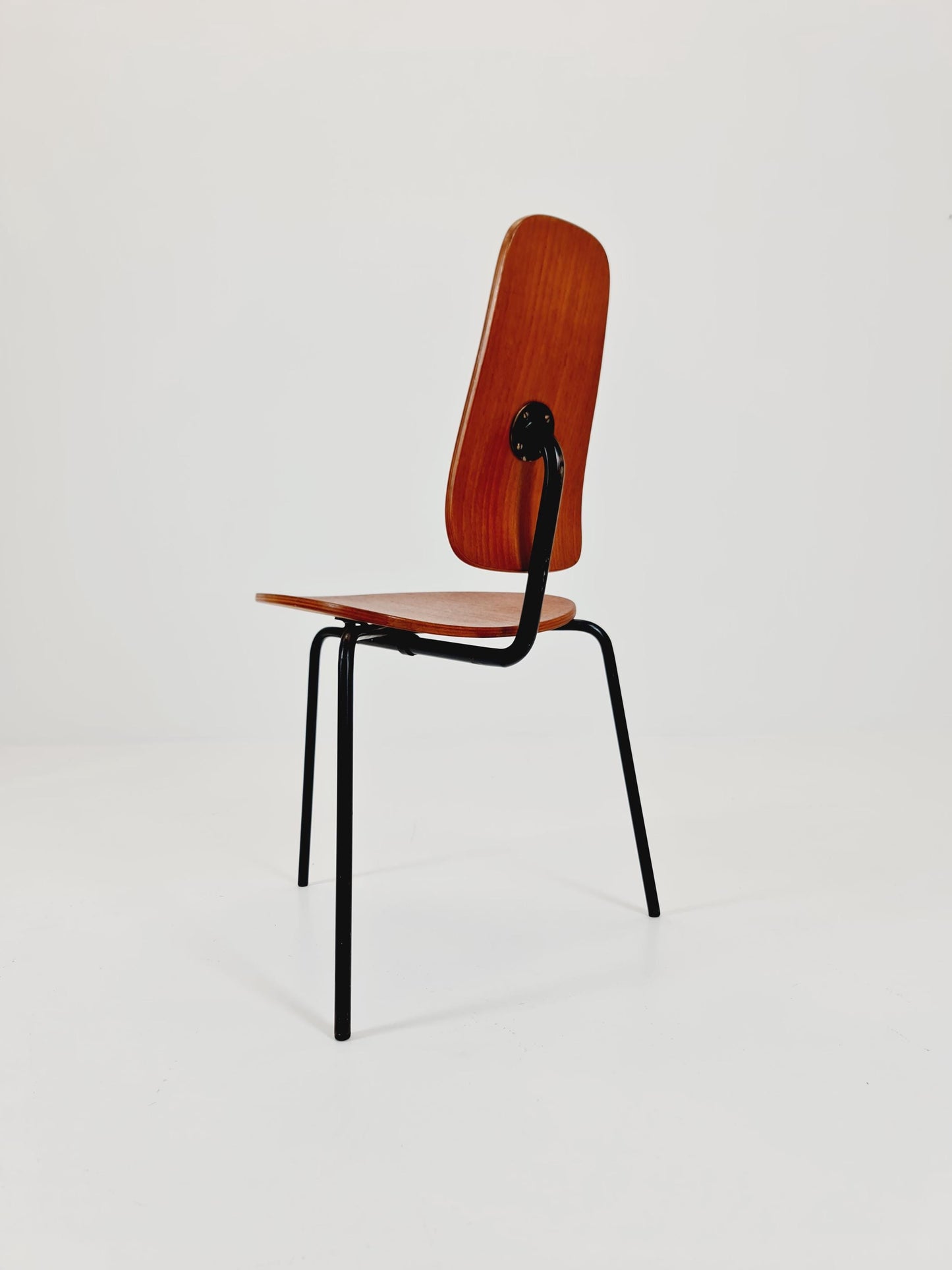 Vintage Mid Century German tripod Chair Teak by Mauser 1960s