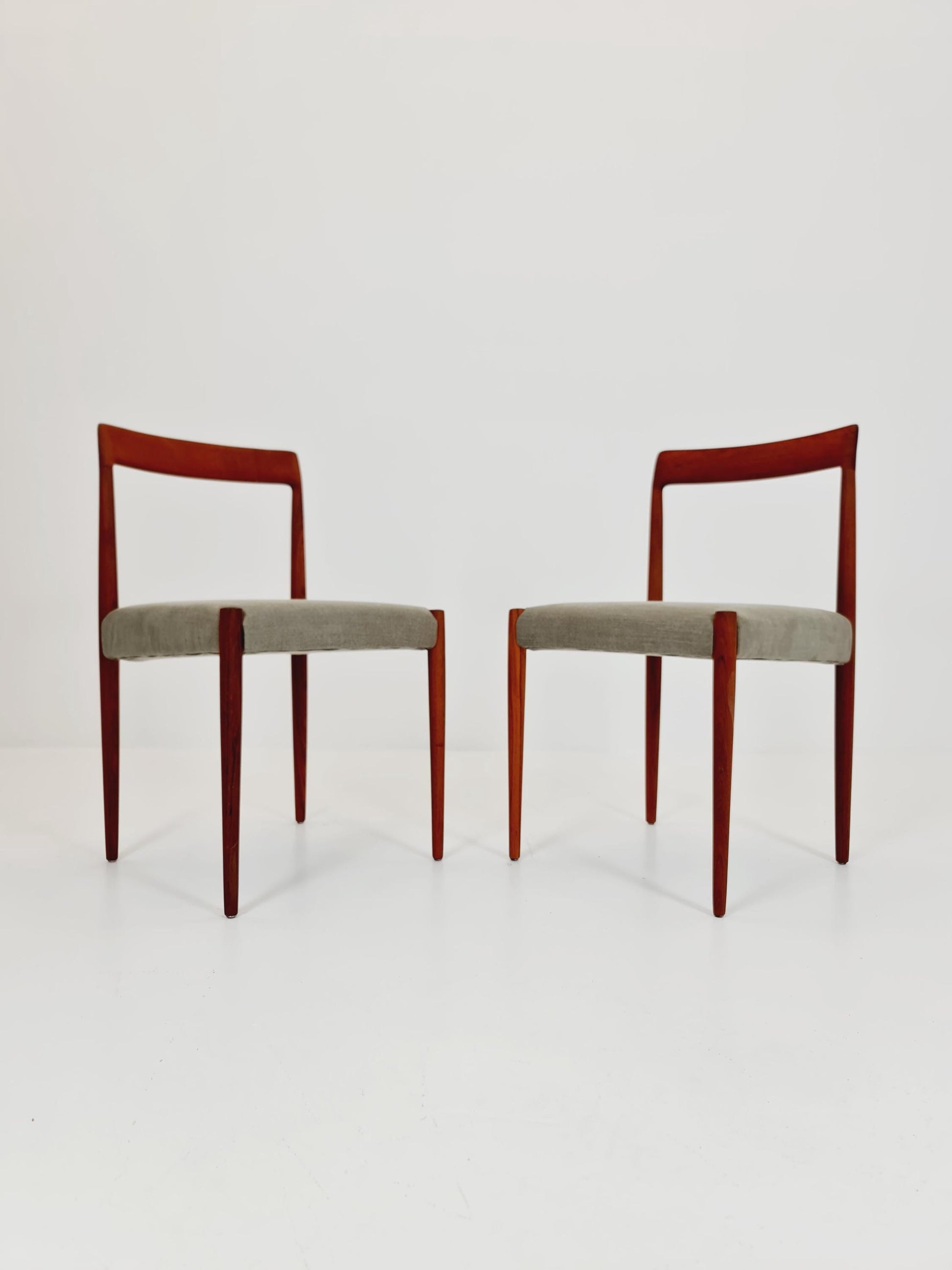 Mid century German Teak Dining Chair by Lübke, 1960s, set of 2