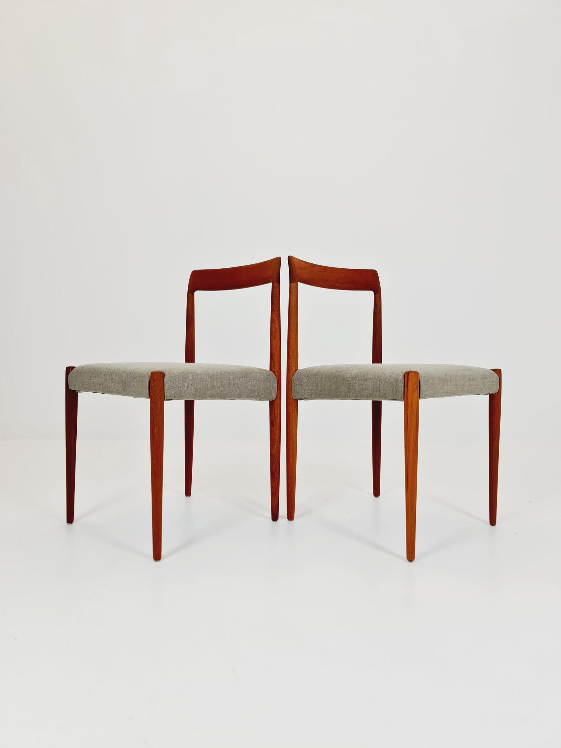 Mid century German Teak Dining Chair by Lübke, 1960s, set of 2