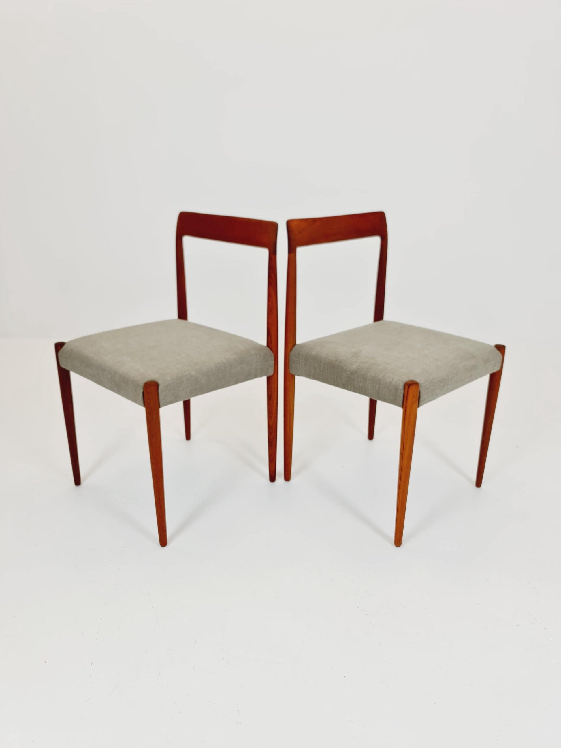 Mid century German Teak Dining Chair by Lübke, 1960s, set of 2
