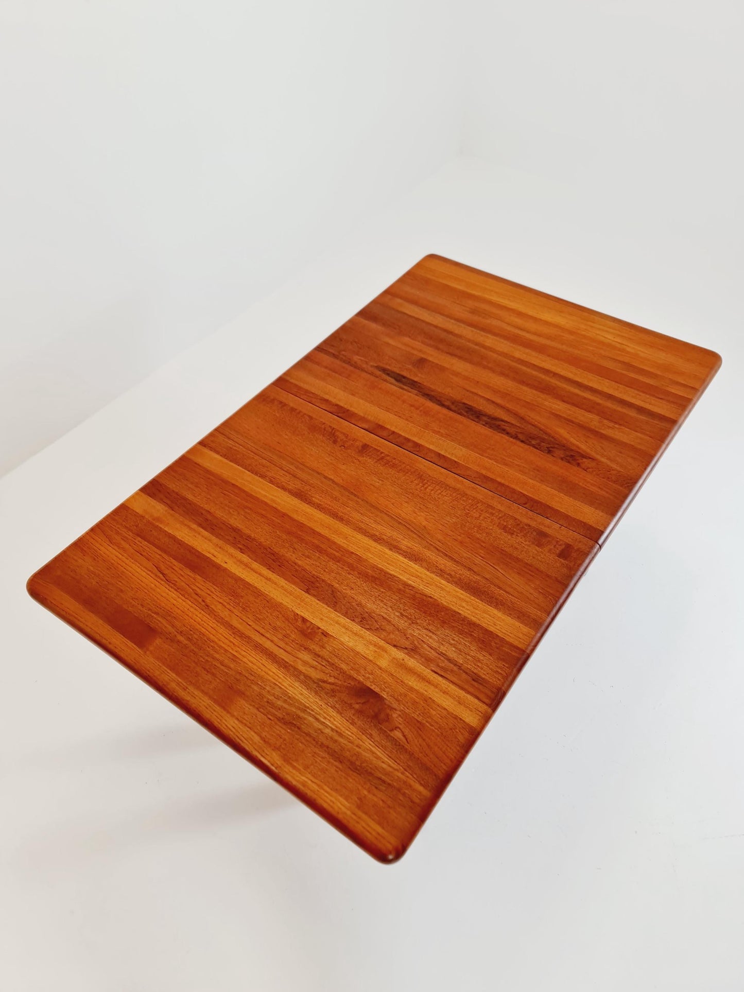 Mid century extendable Danish Modern Solid Teak dining table by Glostrup , 1970s
