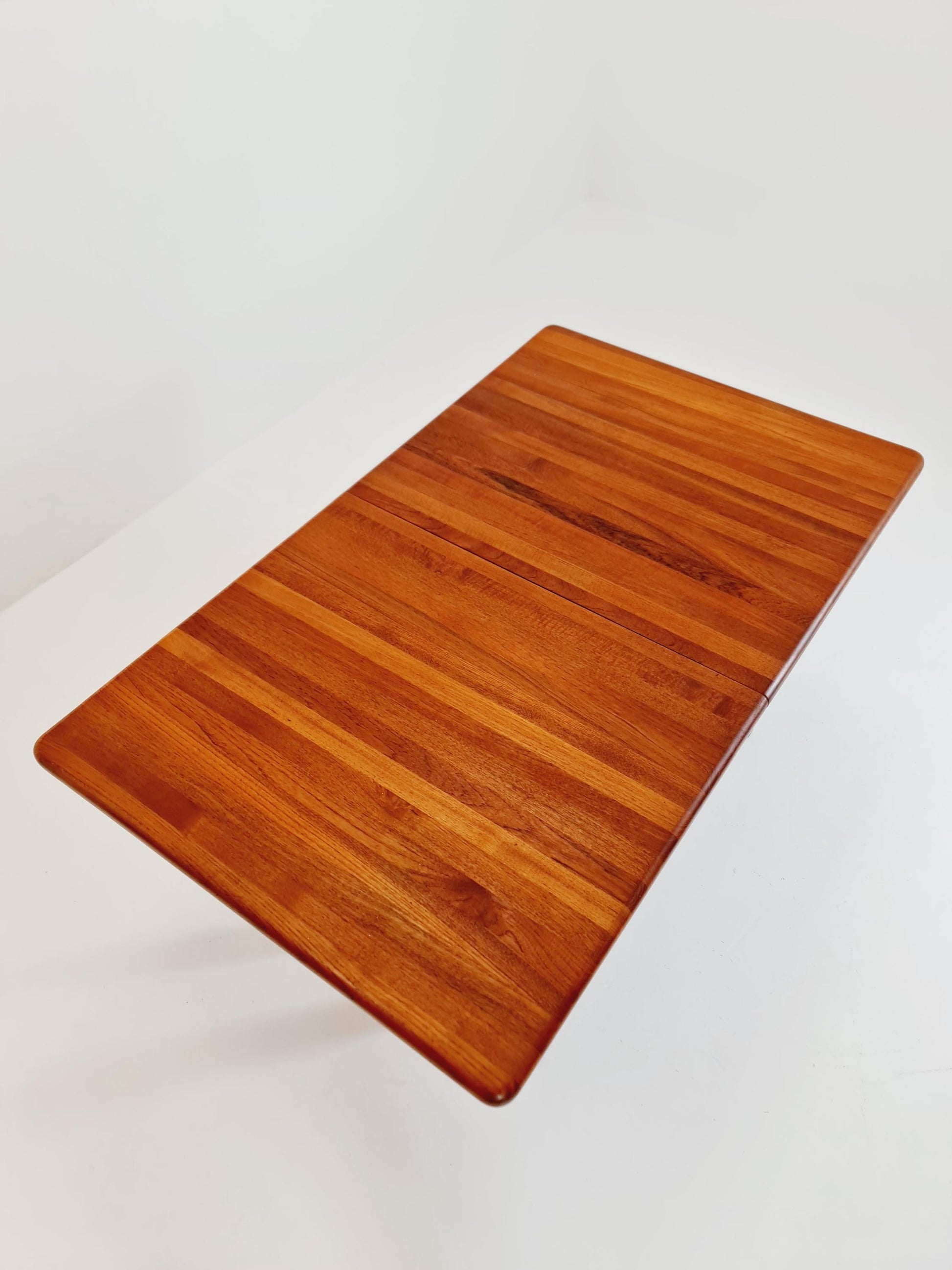Mid century extendable Danish Modern Solid Teak dining table by Glostrup , 1970s