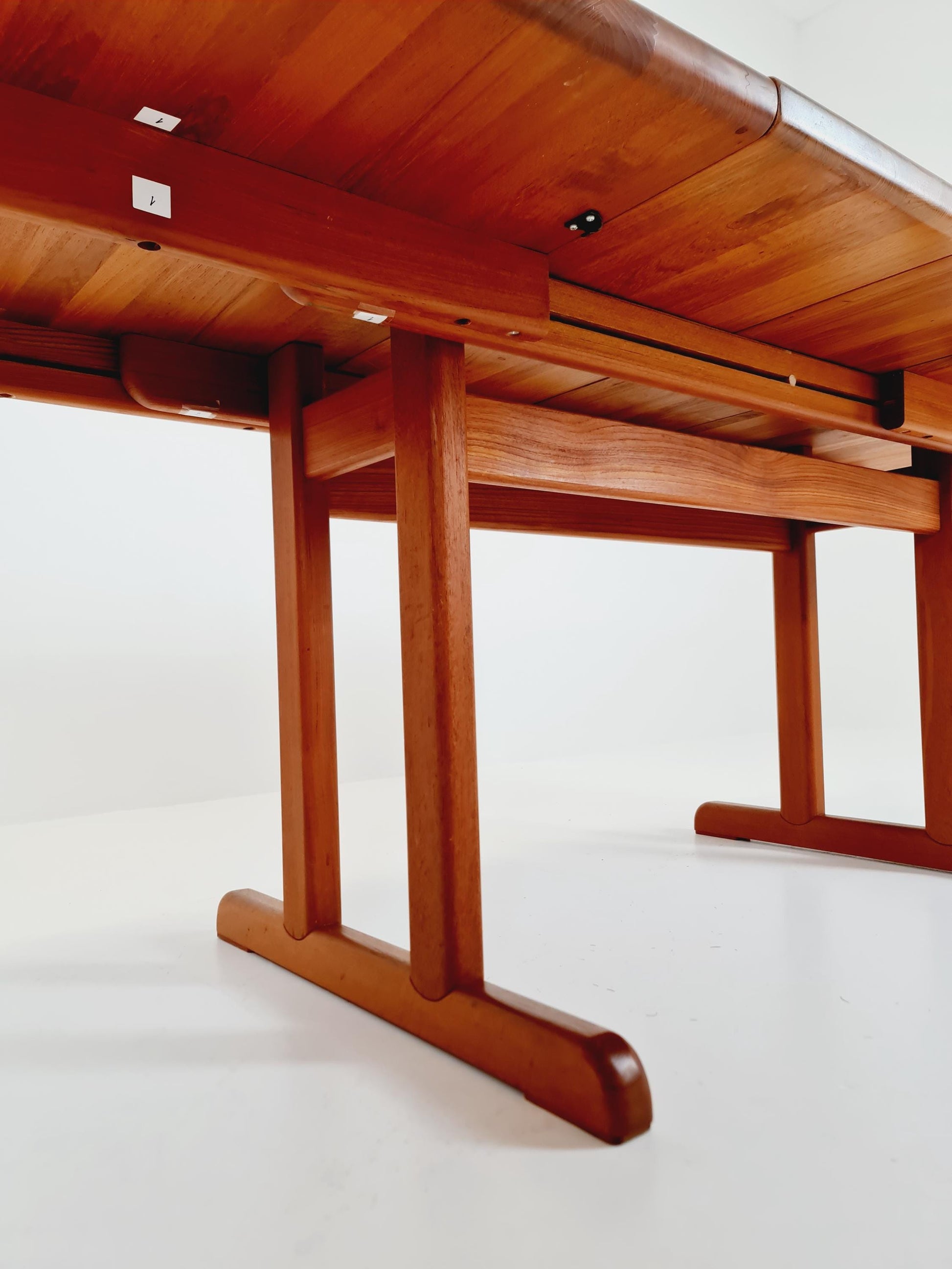 Mid century extendable Danish Modern Solid Teak dining table by Glostrup , 1970s