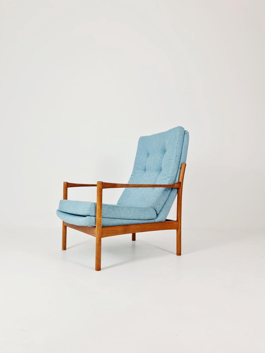 Mid Century Solid Teak lounge chair/ Easy chair , 1960s