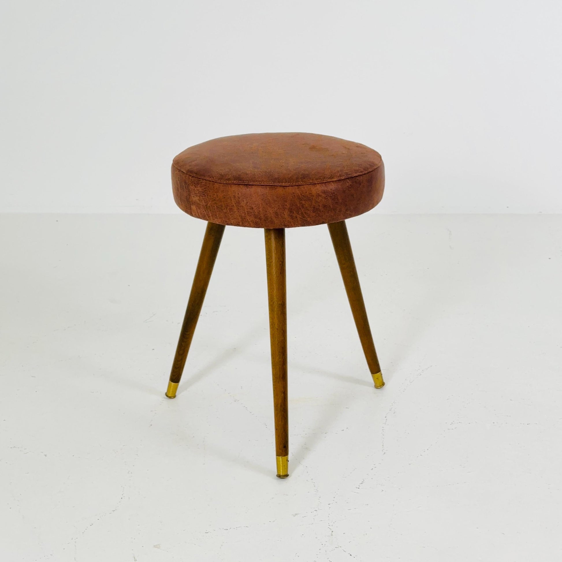 1 of 6 mid century modern stools German tripod vintage design 1960s