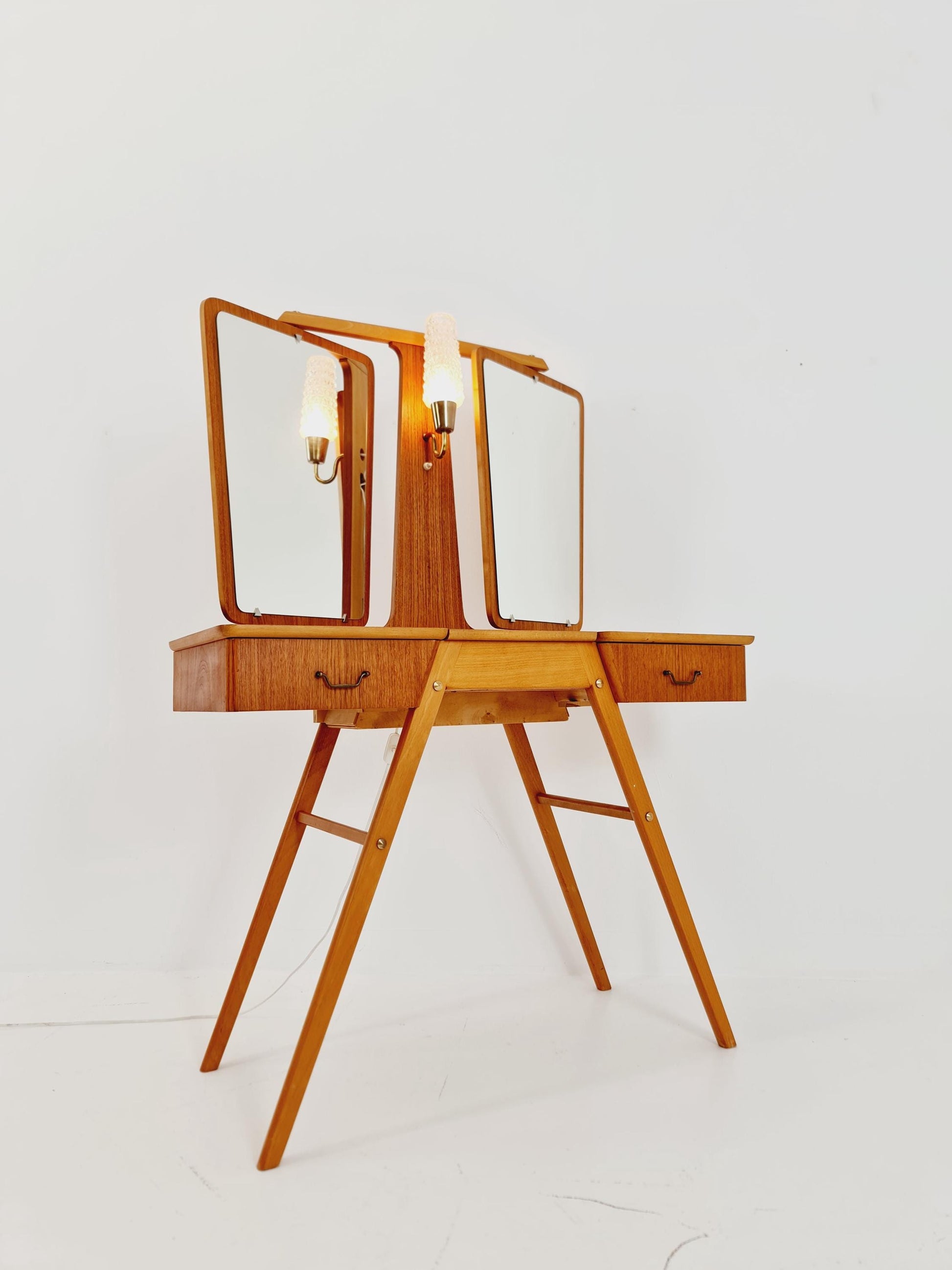 Mid Century Modern Danish Teak vanity table/ make up table by Svante Skogh, 1960s