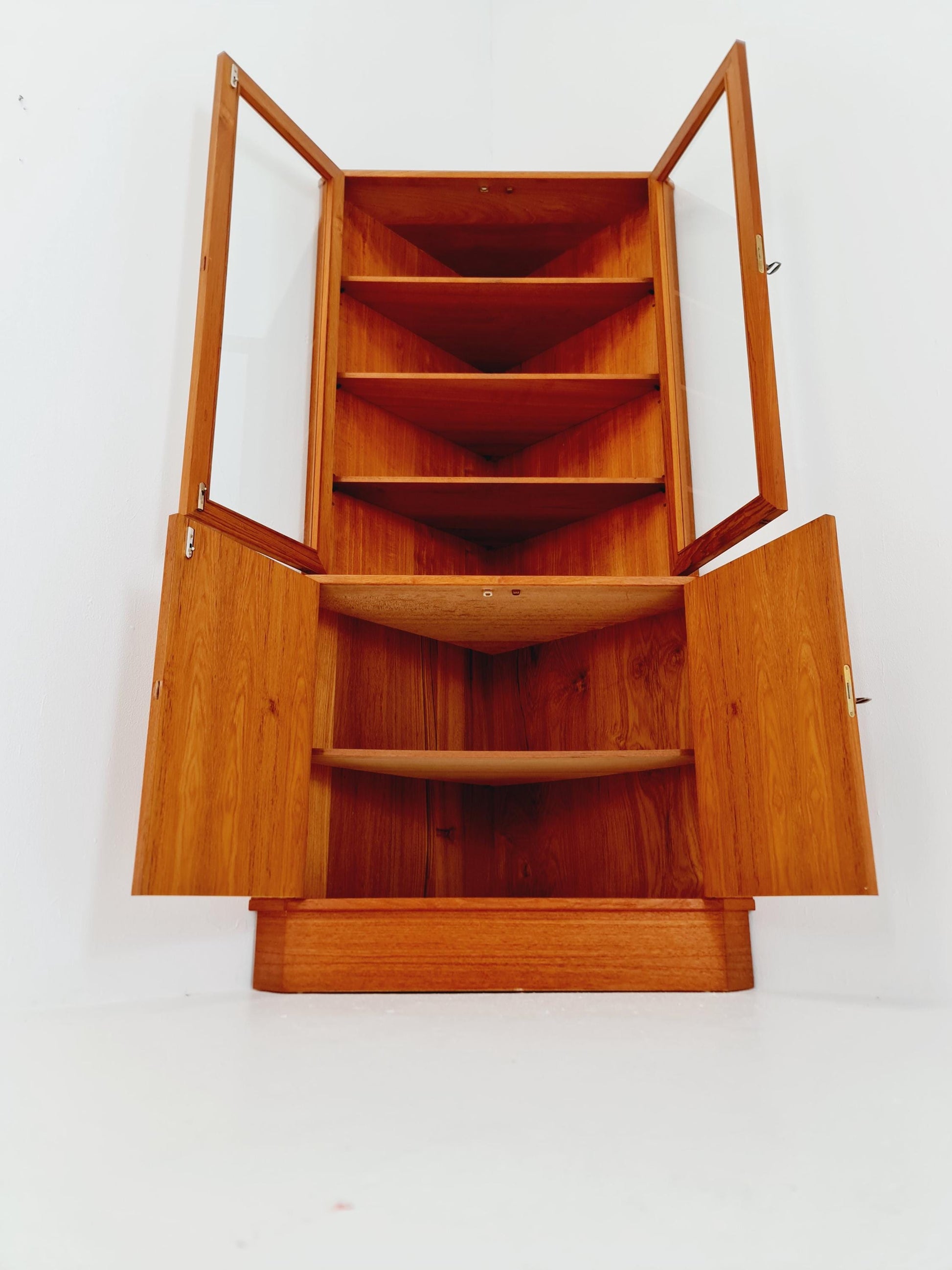 Mid Century Modern danish corner cabinet teak By Arne Whal For VM Möbelr, 1960s