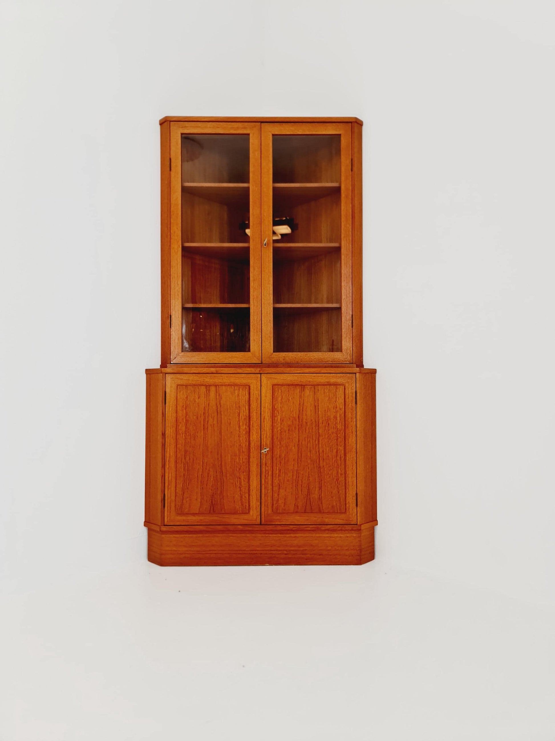 Mid Century Modern danish corner cabinet teak By Arne Whal For VM Möbelr, 1960s
