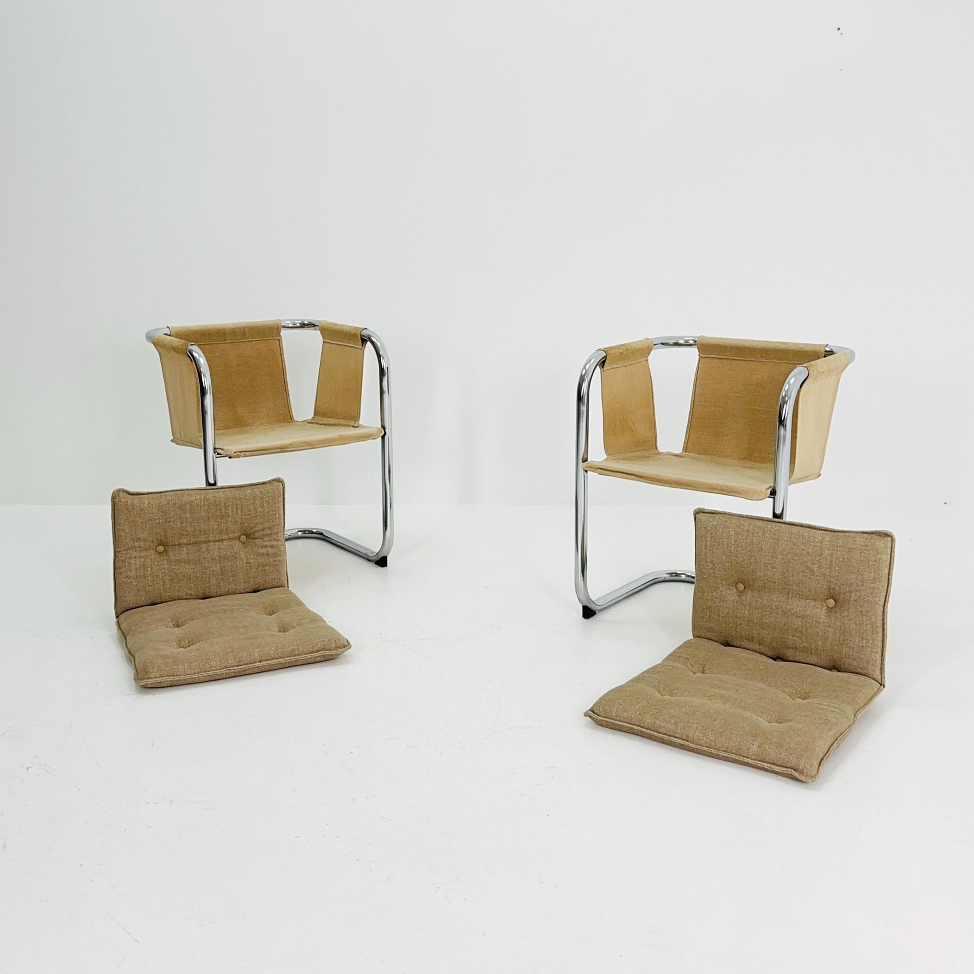Set of 2 Mid Century Modern Kadett armchairs, designed by Tomas Jelinek for IKEA in the late 1970s