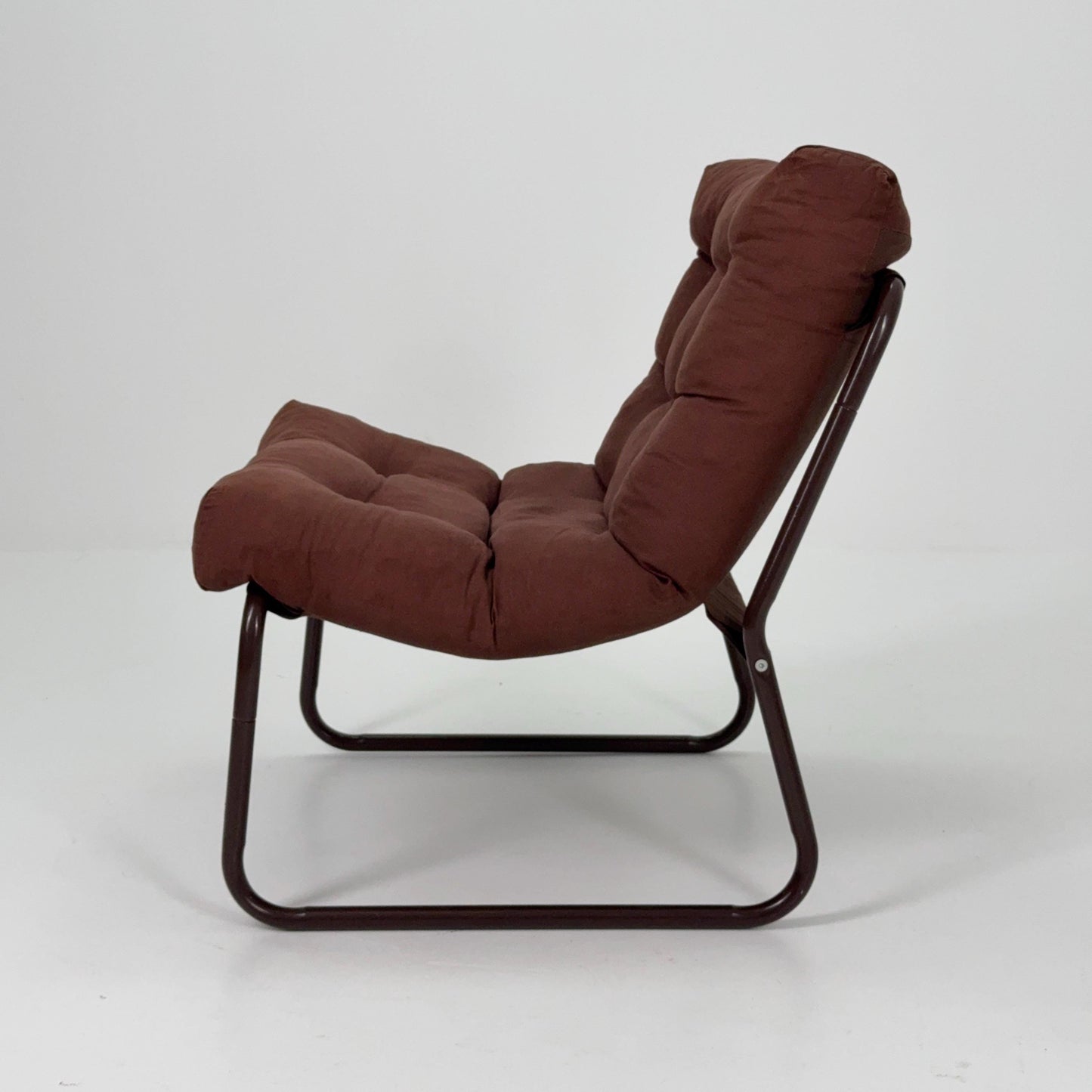 Mid-Century Pixi Lounge Chair by Gillis Lundgren for IKEA, 1970s – Retro Brown Chair with Tubular Frame