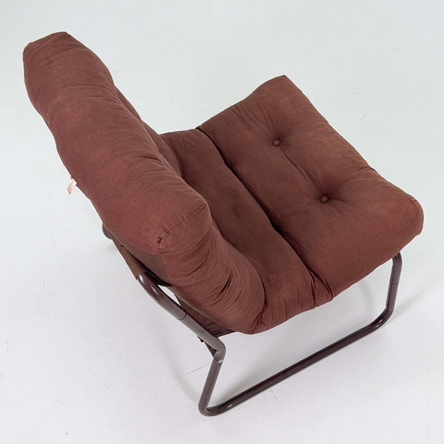 Mid-Century Pixi Lounge Chair by Gillis Lundgren for IKEA, 1970s – Retro Brown Chair with Tubular Frame