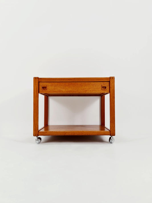 Vintage mid century danish trolley in teak Sideboard / bar cart By Salling Stolefabrik, 1960s