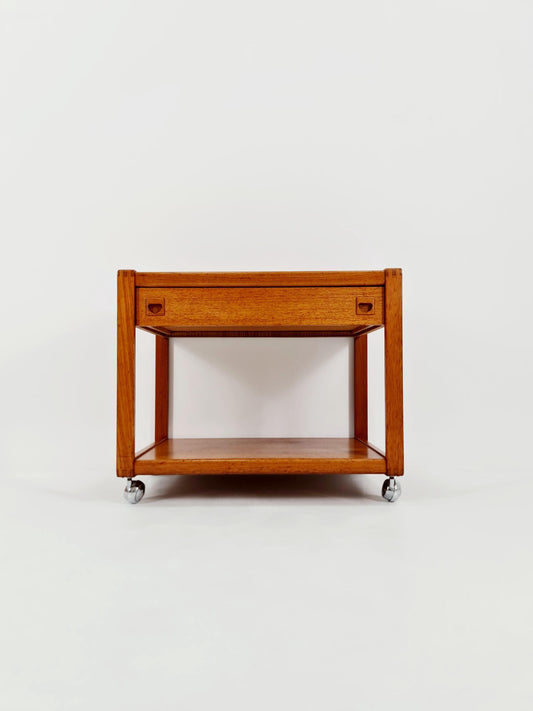 Vintage mid century danish trolley in teak Sideboard / bar cart By Salling Stolefabrik, 1960s