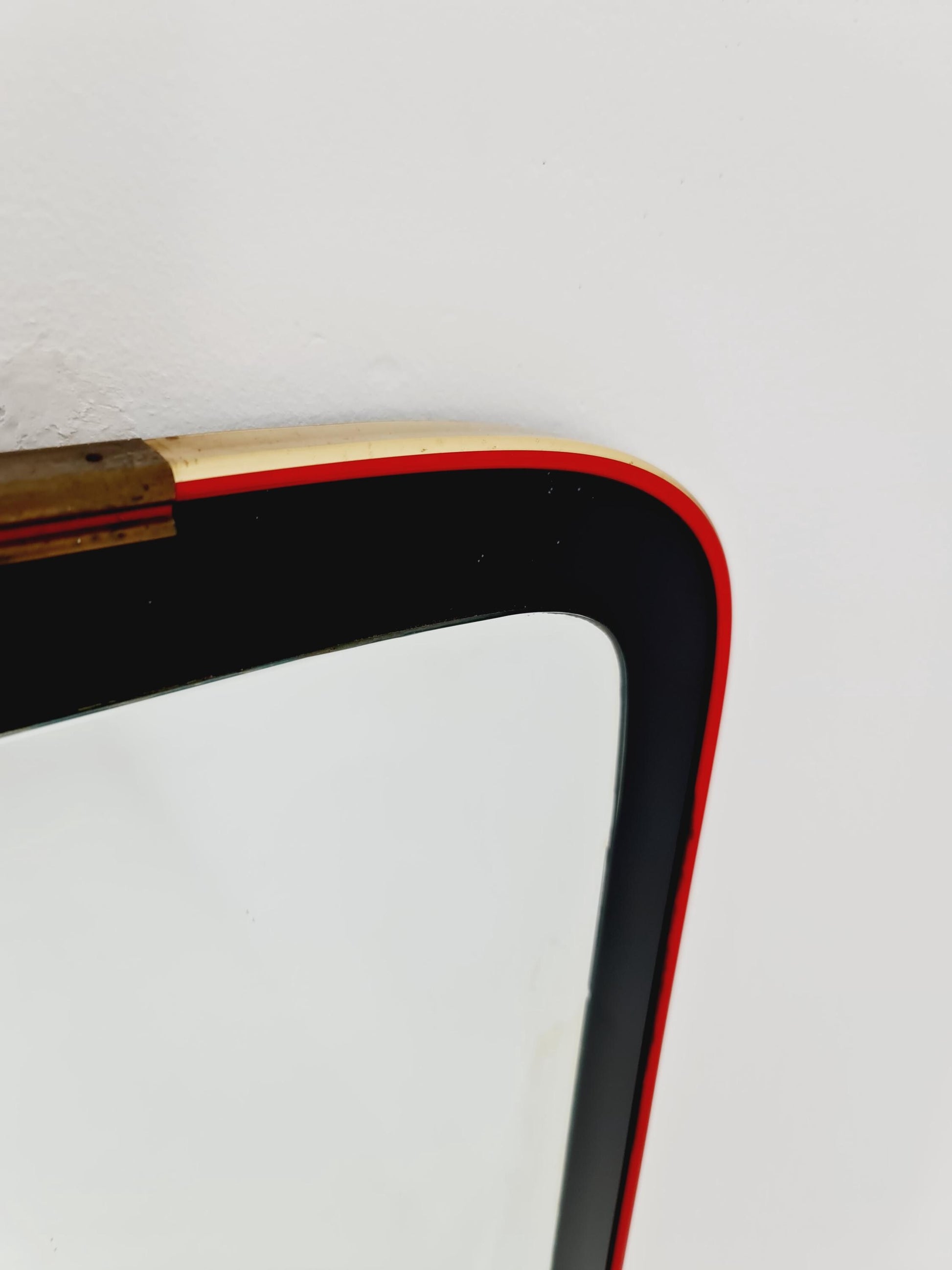 Mid Century asymmetric German Original kidney wall mirror with shelf from the 60s model Rockabilly