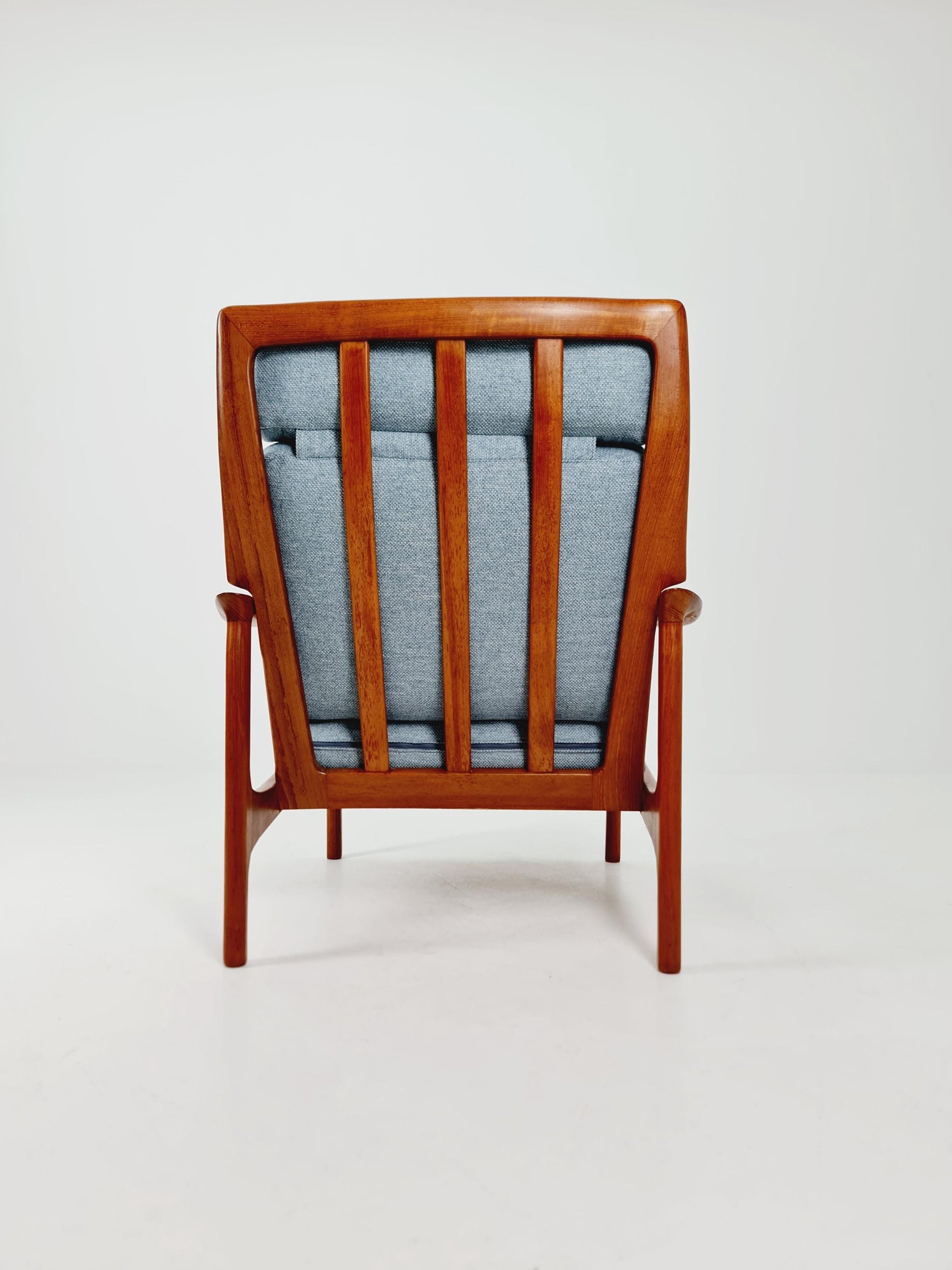 Mid Century Solid teak lounge chair/ Easy chair by Eugen Schmidt , 1960s