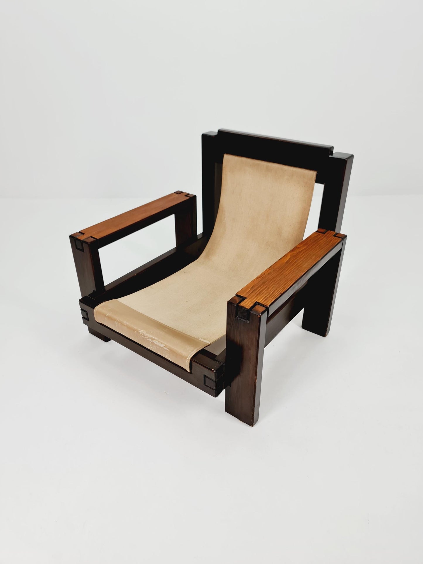 Mid Century Solid lounge chair/ Easy chair by Rausch collection Lugand , 1960s