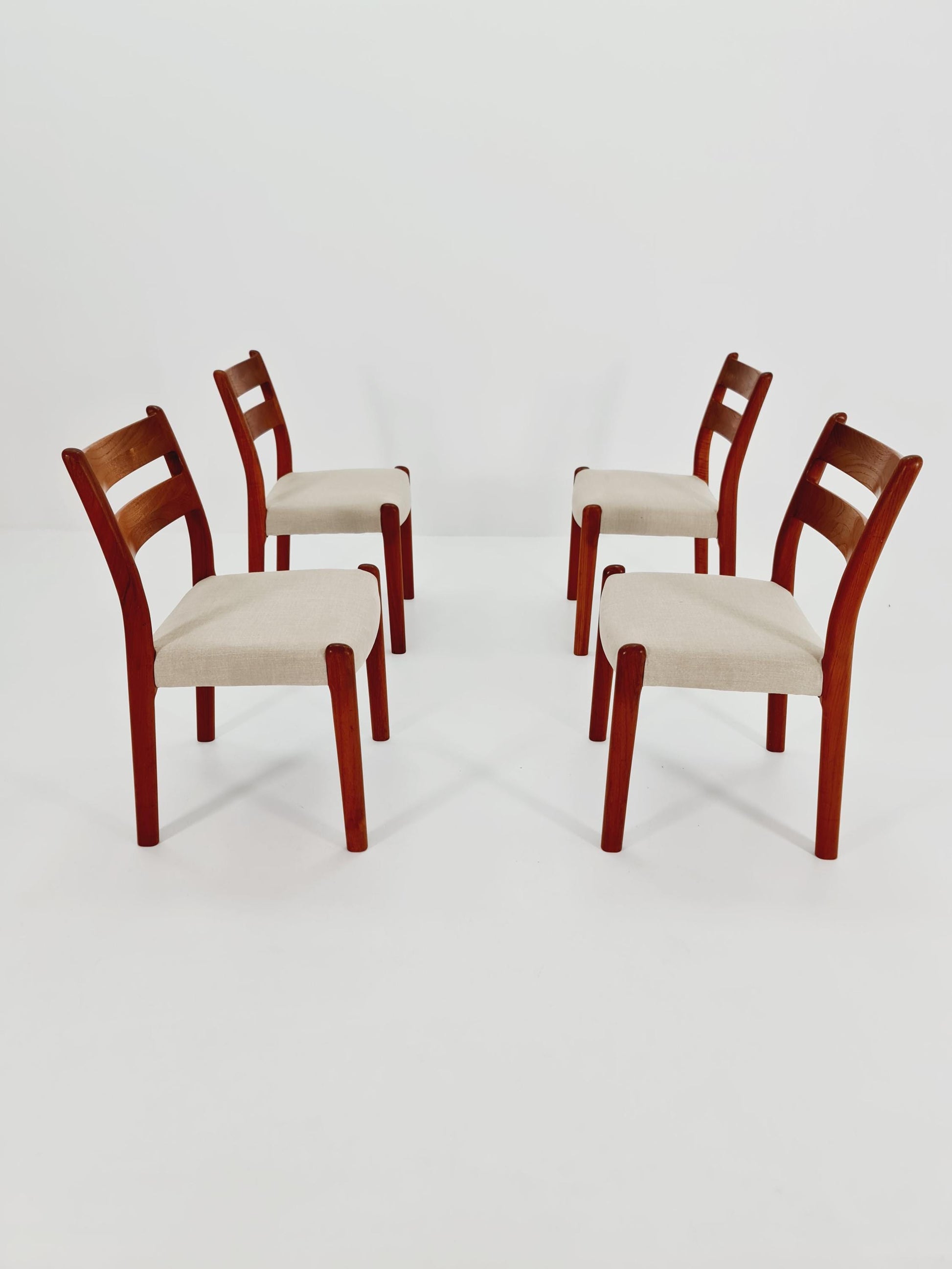 Vintage Danish Teak chairs By EMC Möbler Set of 4 ,1960s