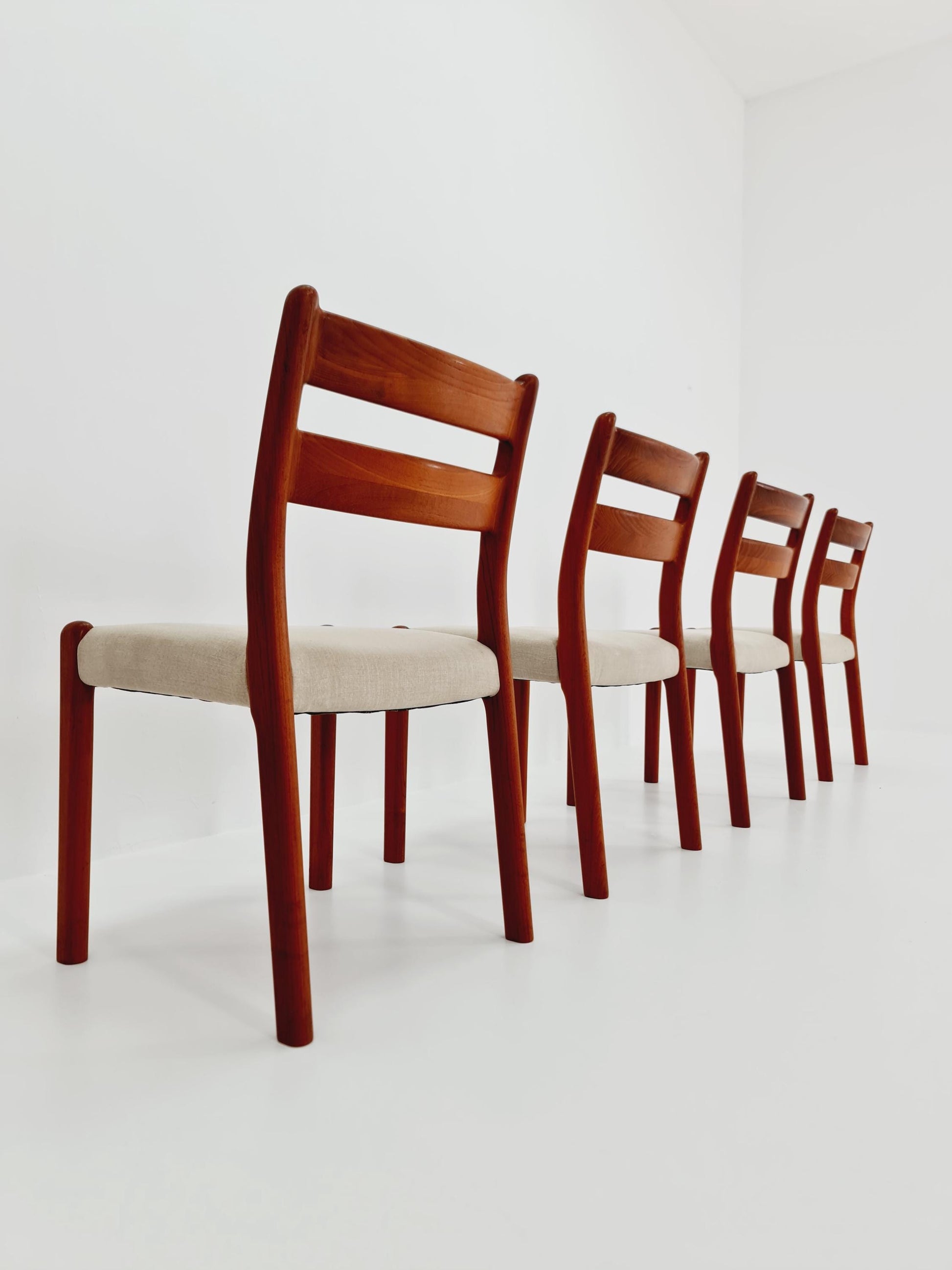 Vintage Danish Teak chairs By EMC Möbler Set of 4 ,1960s